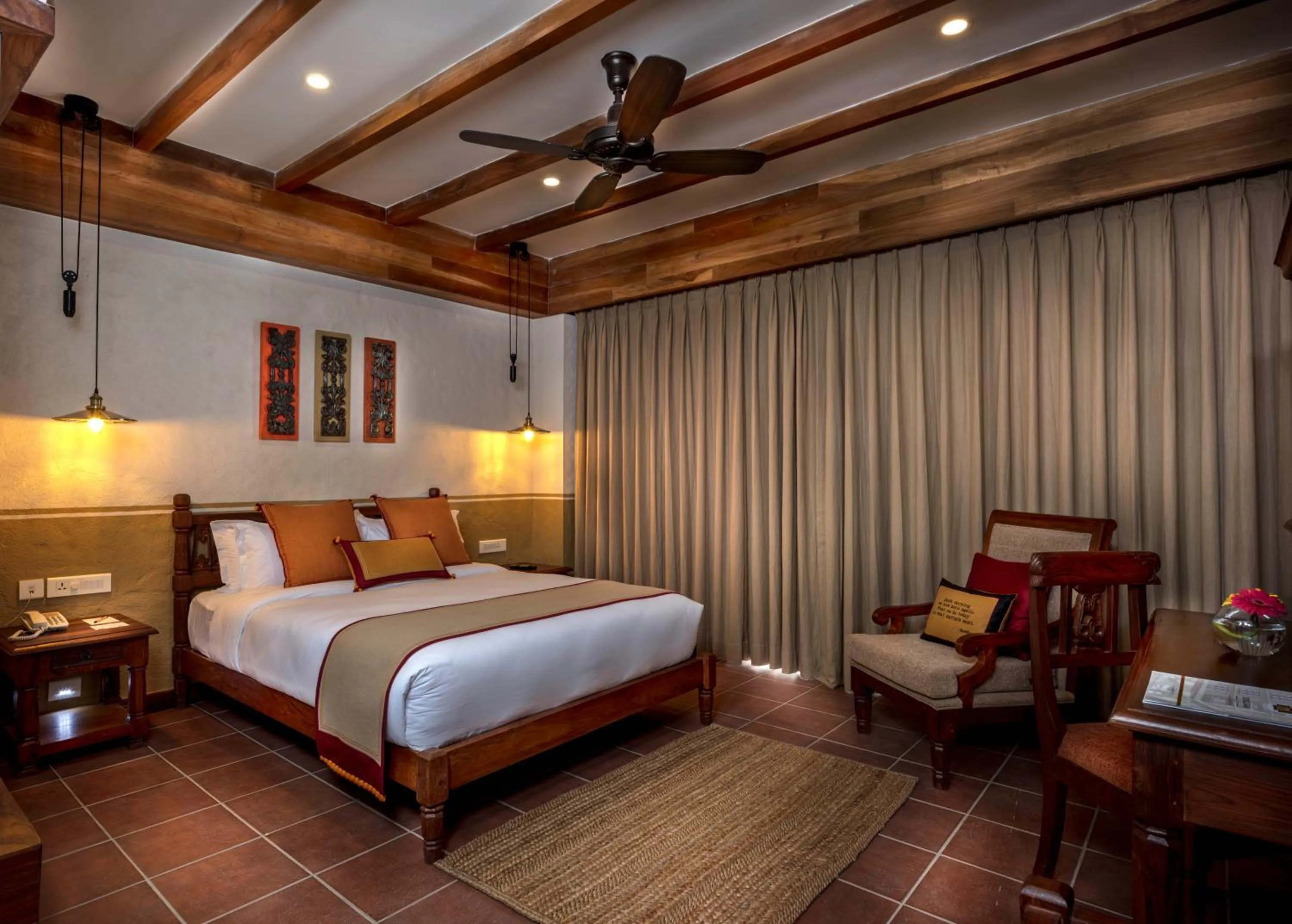 Heritage Deluxe Room with Balcony - single occupancy in Nepali Ghar Hotel