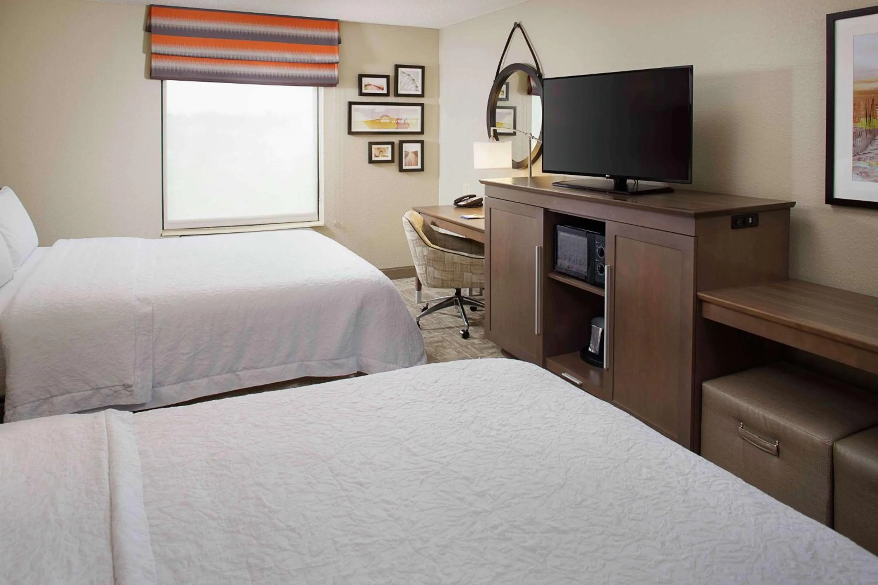 Queen Room with Two Queen Beds and Sofa Bed - Non-Smoking in Hampton Inn by Hilton Garden City Long Island