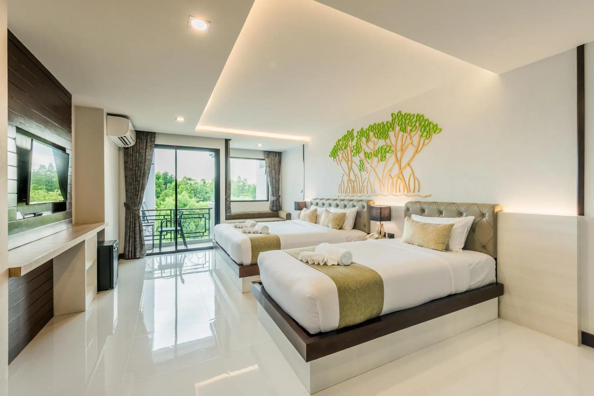 Deluxe Triple Room with Balcony in River Front Krabi Hotel