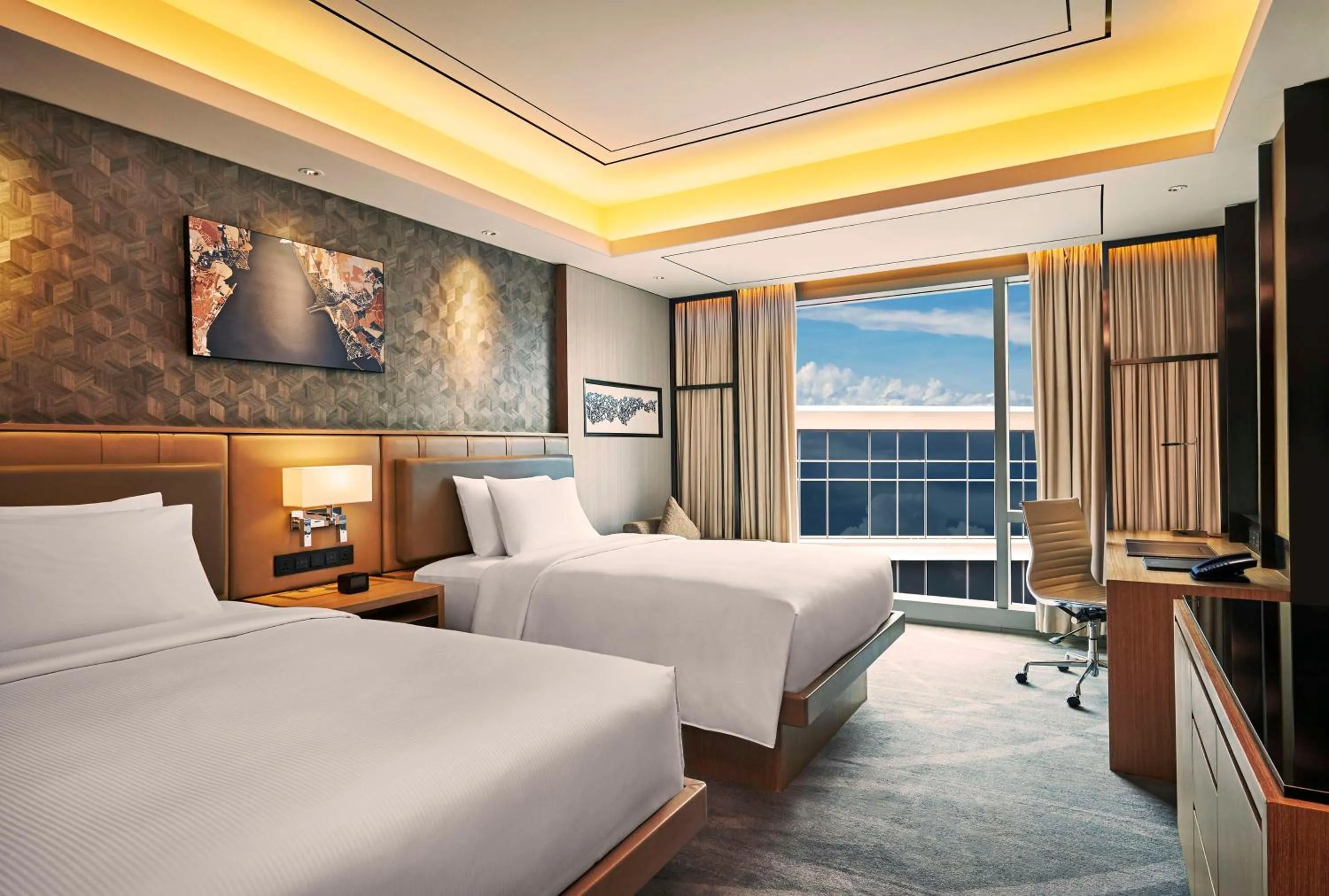 Double Guest Room with Pool View in Hilton Manila