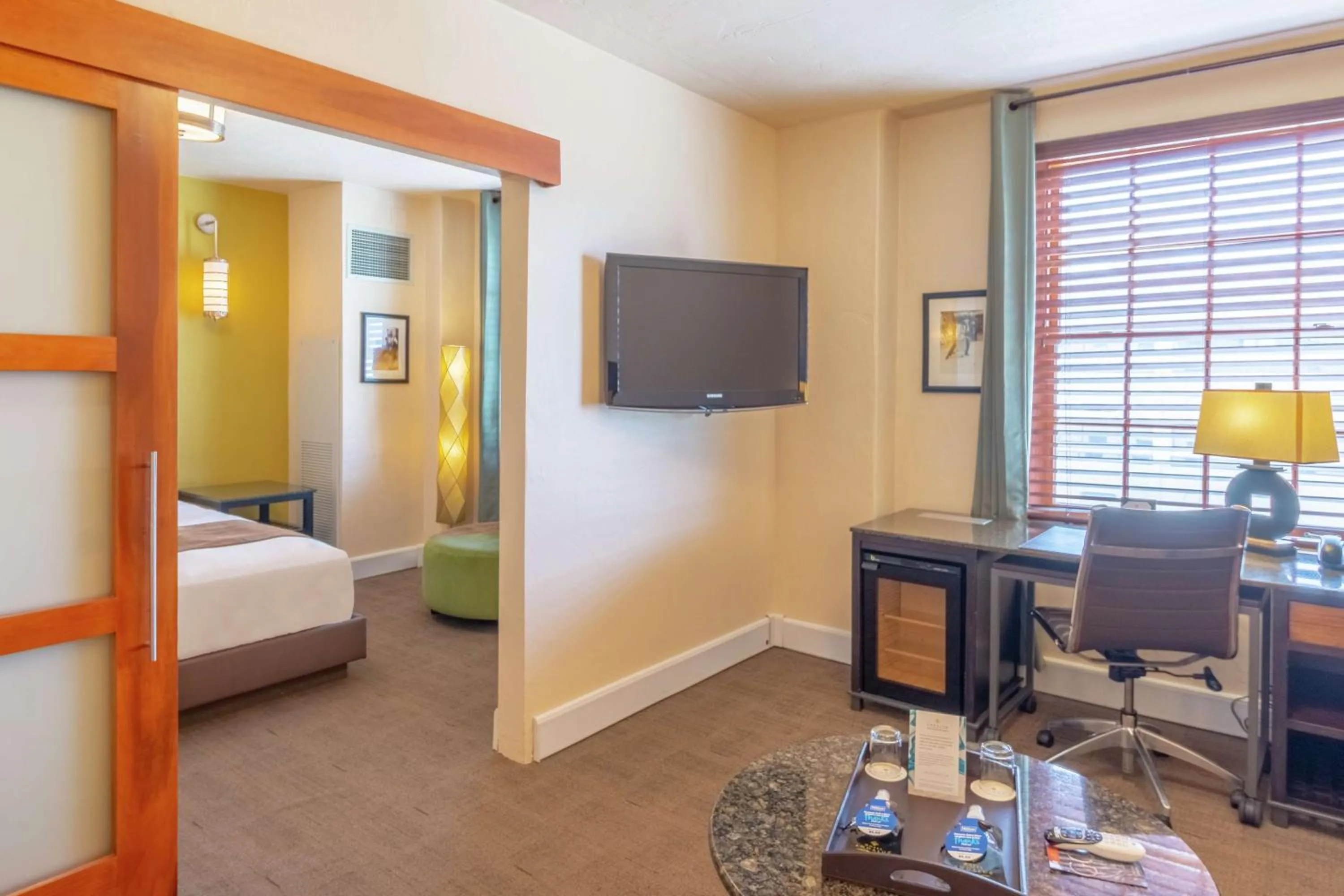 One-Bedroom King Suite with Living Room in Hotel Andaluz Albuquerque, Curio Collection By Hilton