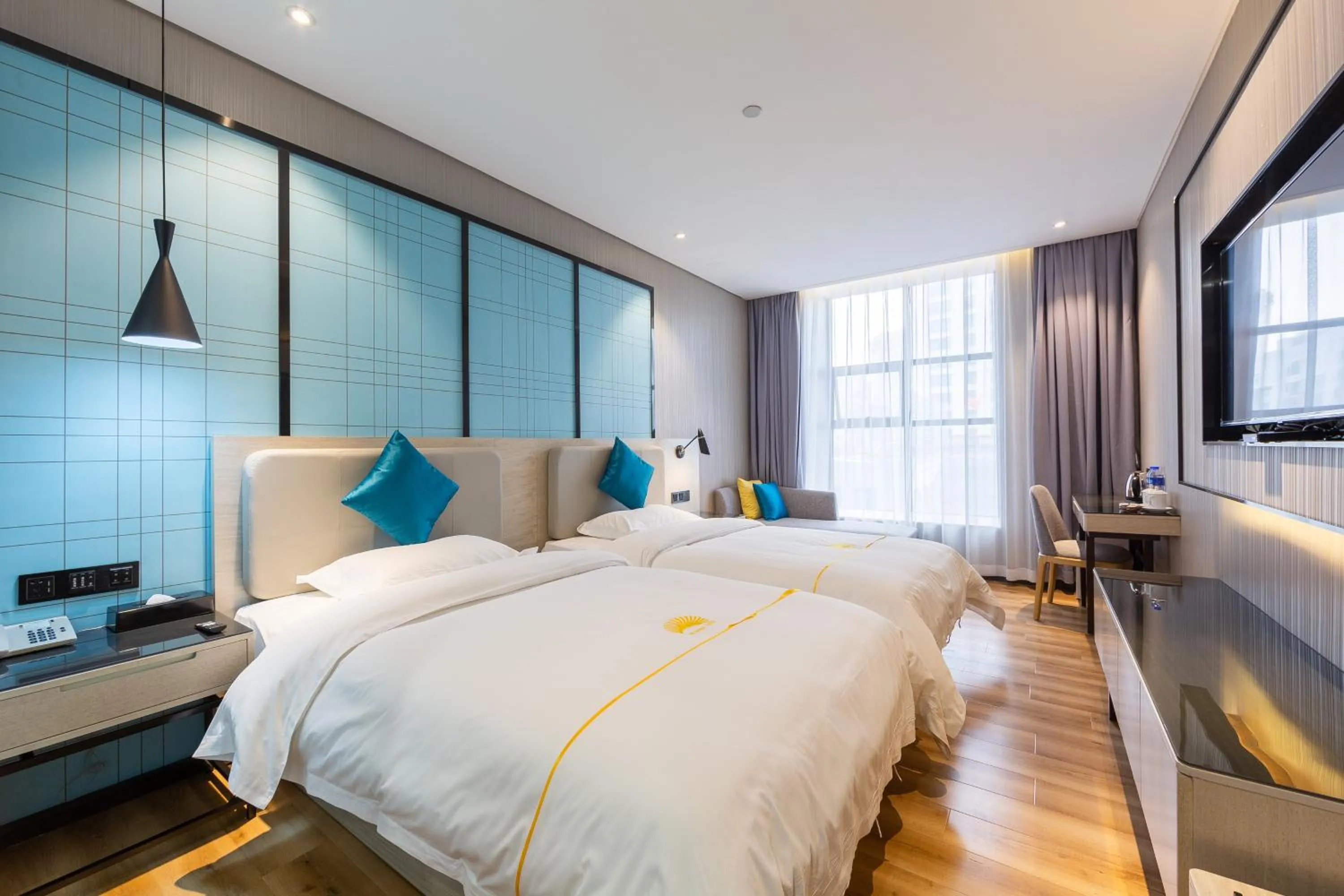 View Room Twin Bed in 朗逸商务酒店 Warm Yes Hotel-广交会期间提供免费穿梭巴士