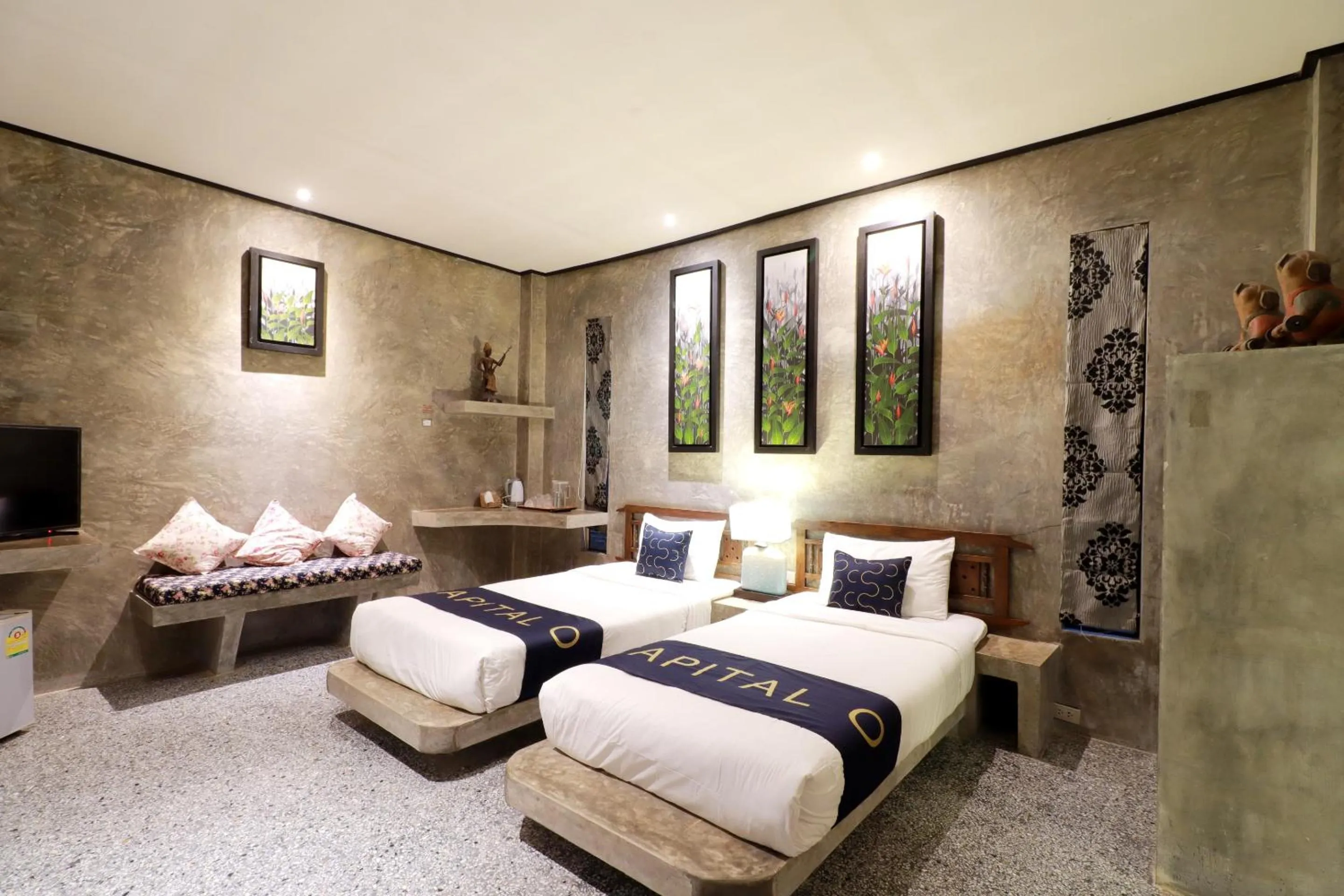 Deluxe Twin Room in Capital O 464 At Nata Chiangmai Chic Jungle