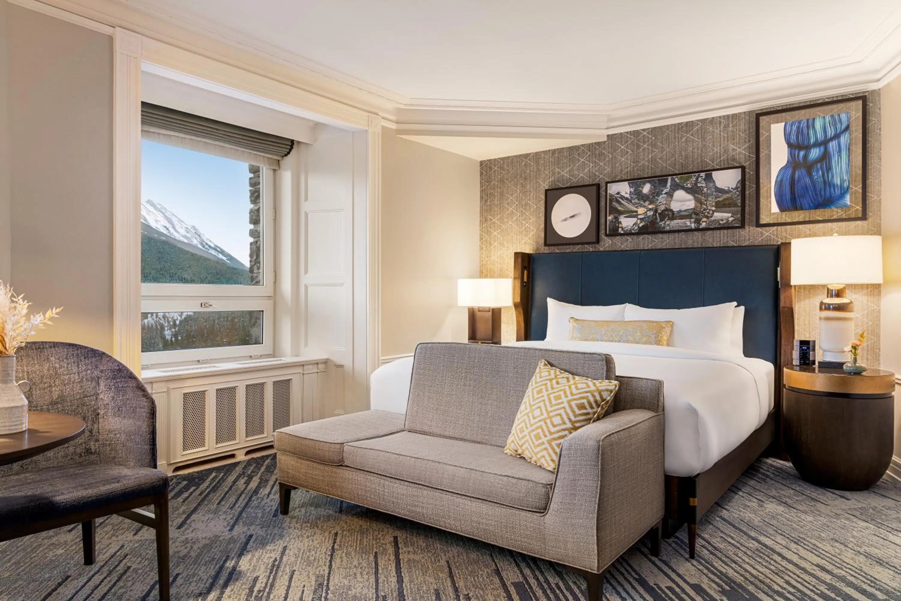 Signature King Room with Mountain View in Fairmont Banff Springs