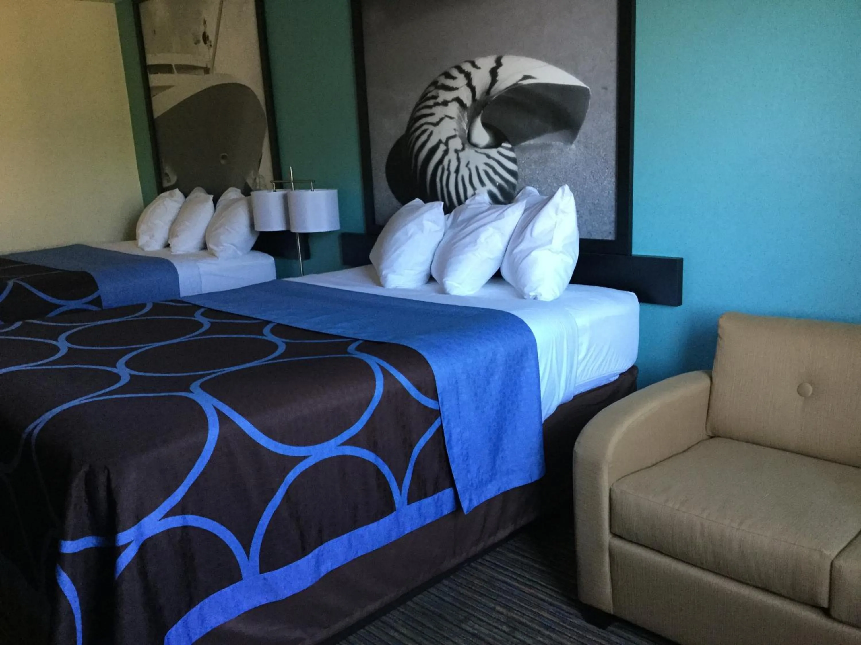 Deluxe Queen Room with Two Queen Beds - Non-Smoking in Super8 by Wyndham NEARBY Clearwater St Petersburg International Airport