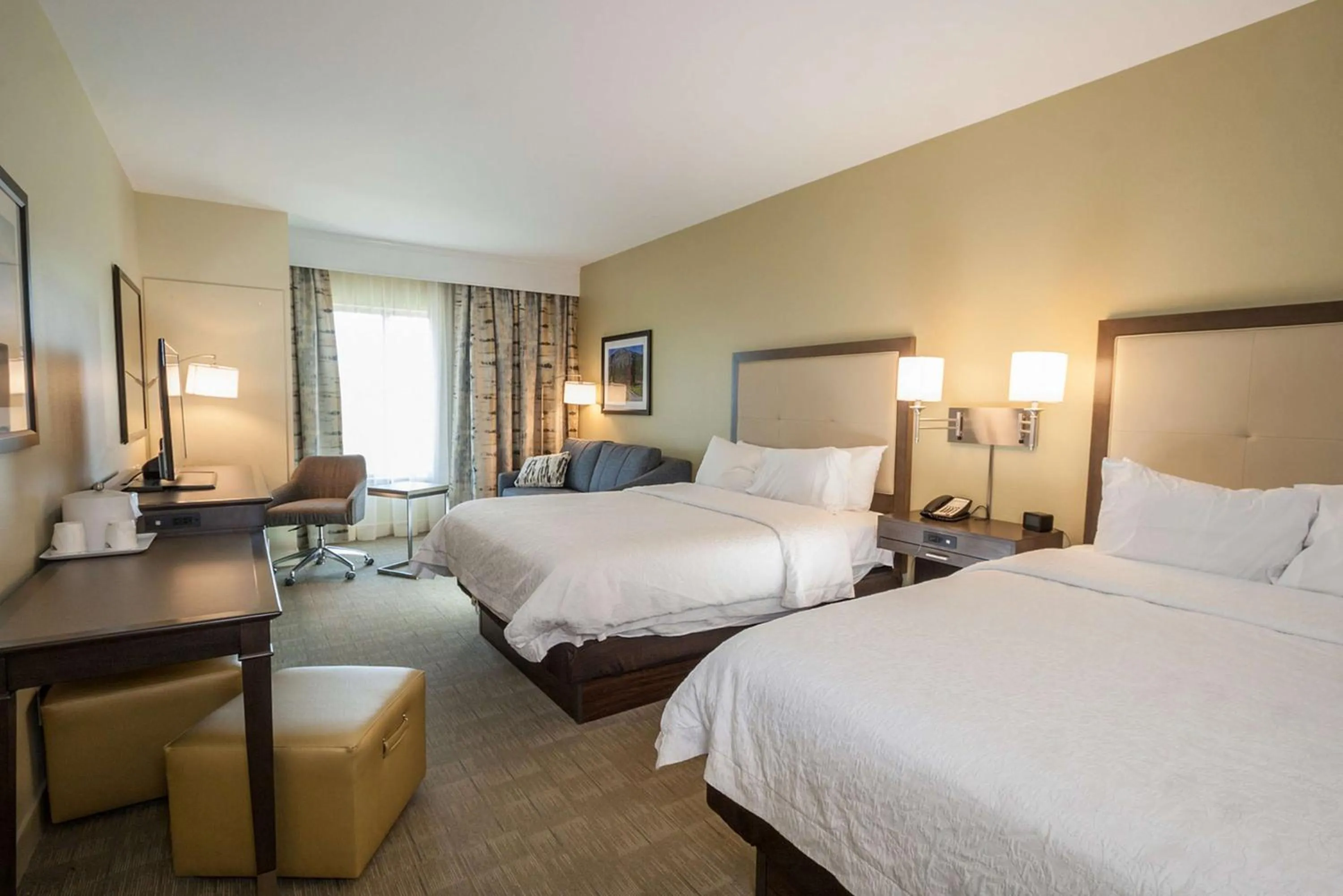 Queen Room with Two Queen Beds and Sofa Bed - Non-Smoking in Hampton Inn - Great Falls