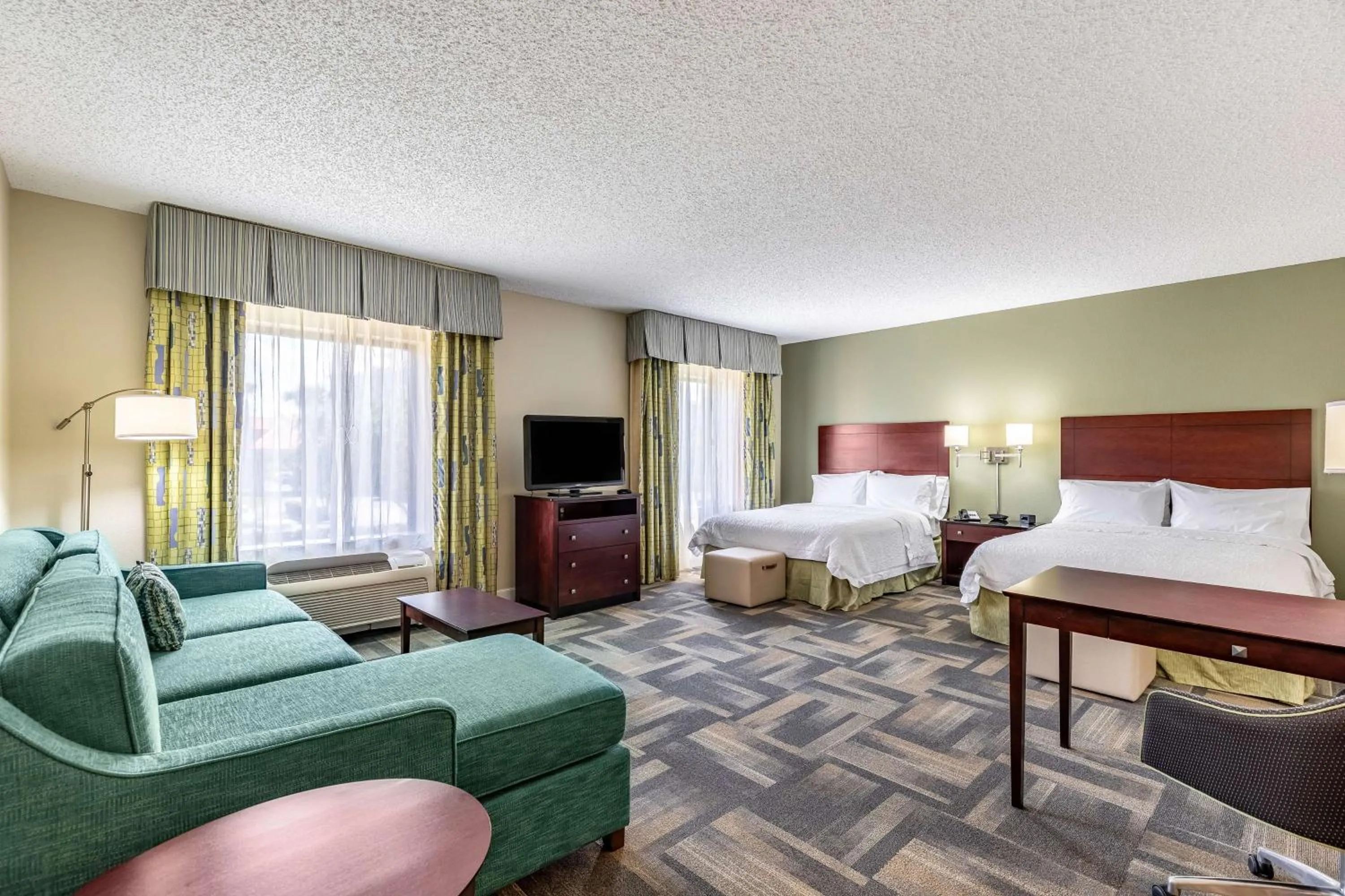 Queen Studio Suite with Two Queen Beds and Sofa Bed - Non-Smoking in Hampton Inn & Suites Orlando-South Lake Buena Vista
