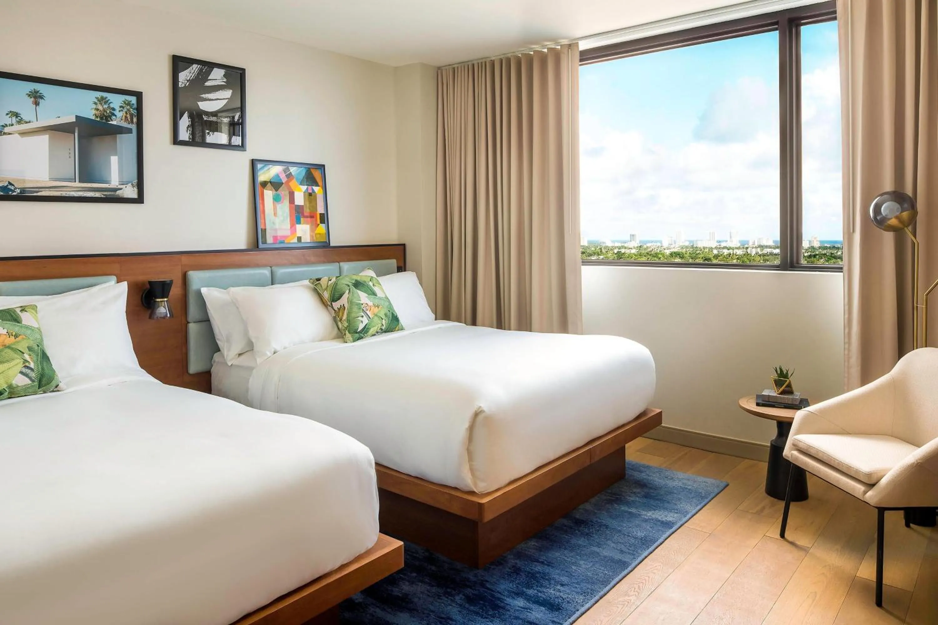 Queen Room with Two Queen Beds and Skyline View - Hearing Accessible in The Dalmar, Fort Lauderdale, a Tribute Portfolio Hotel