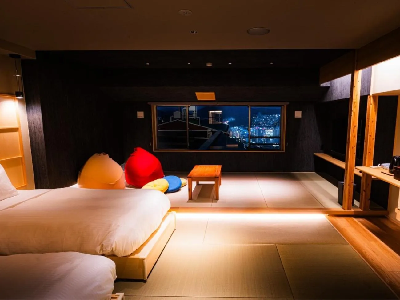 Twin Room with Tatami Area with View - single occupancy in Nagasaki Sky Hotel
