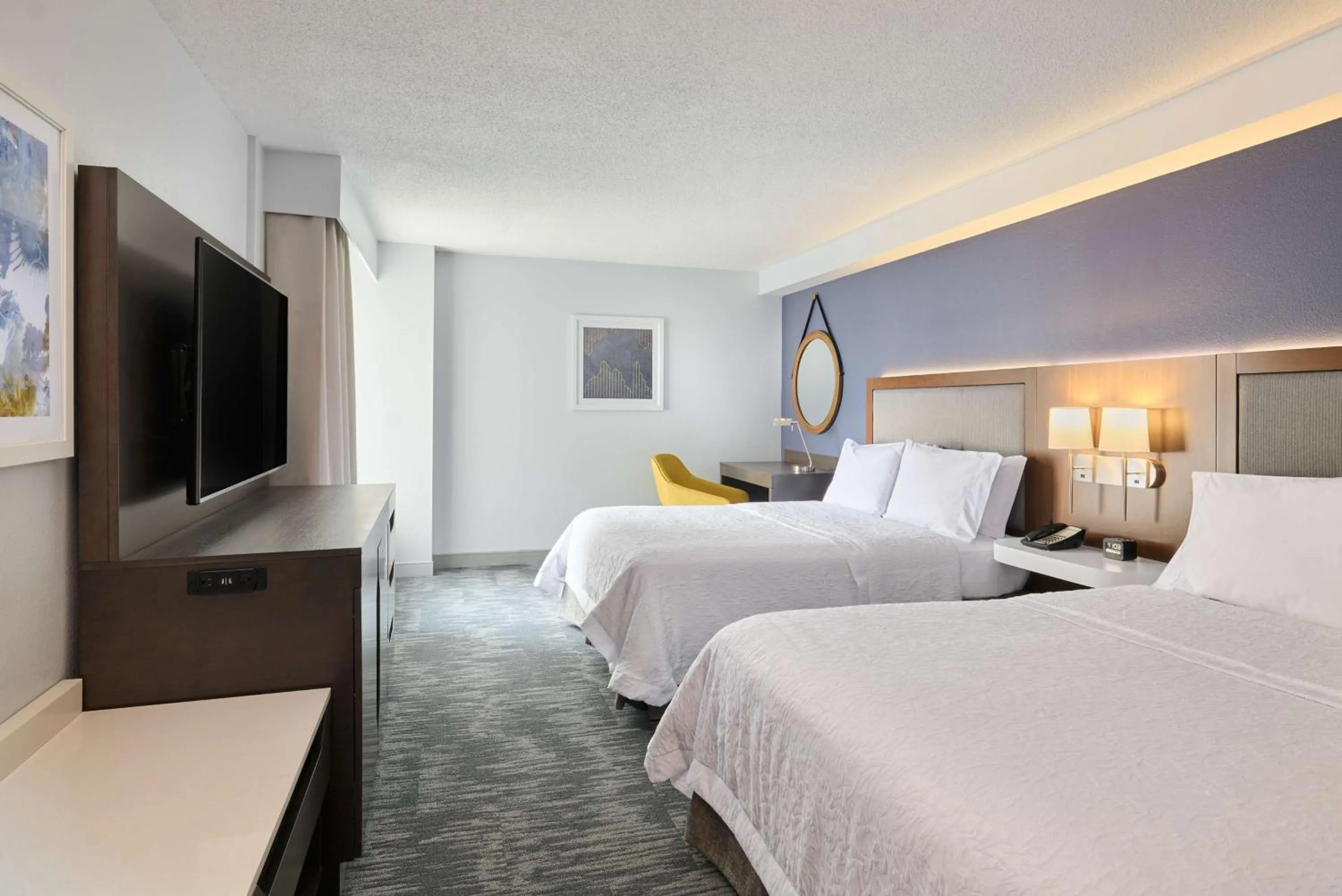 Double Room with Two Double Beds and Roll-In Shower - Mobility and Hearing Access/Non-Smoking in Hampton Inn Washington DC - Convention Center