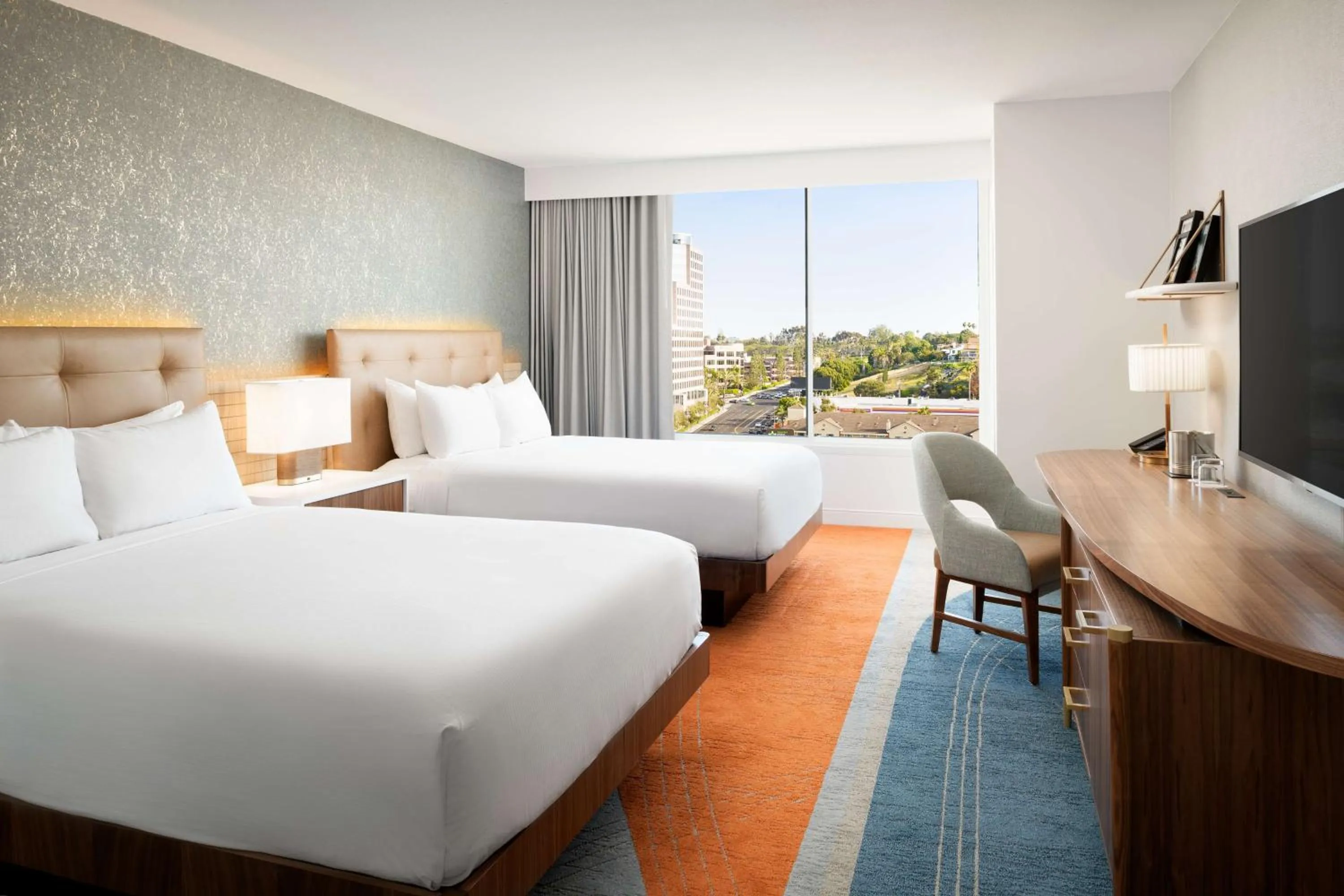 Premier Queen Room with Two Queen Beds - High Floor in Hilton Los Angeles-Culver City, CA