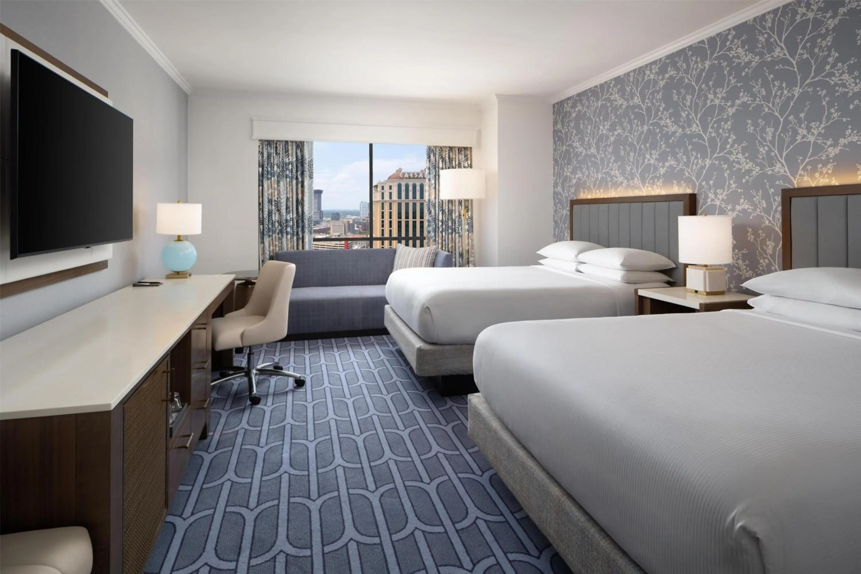 Premium Queen Room with Two Queen Beds and City View in Hilton New Orleans Riverside