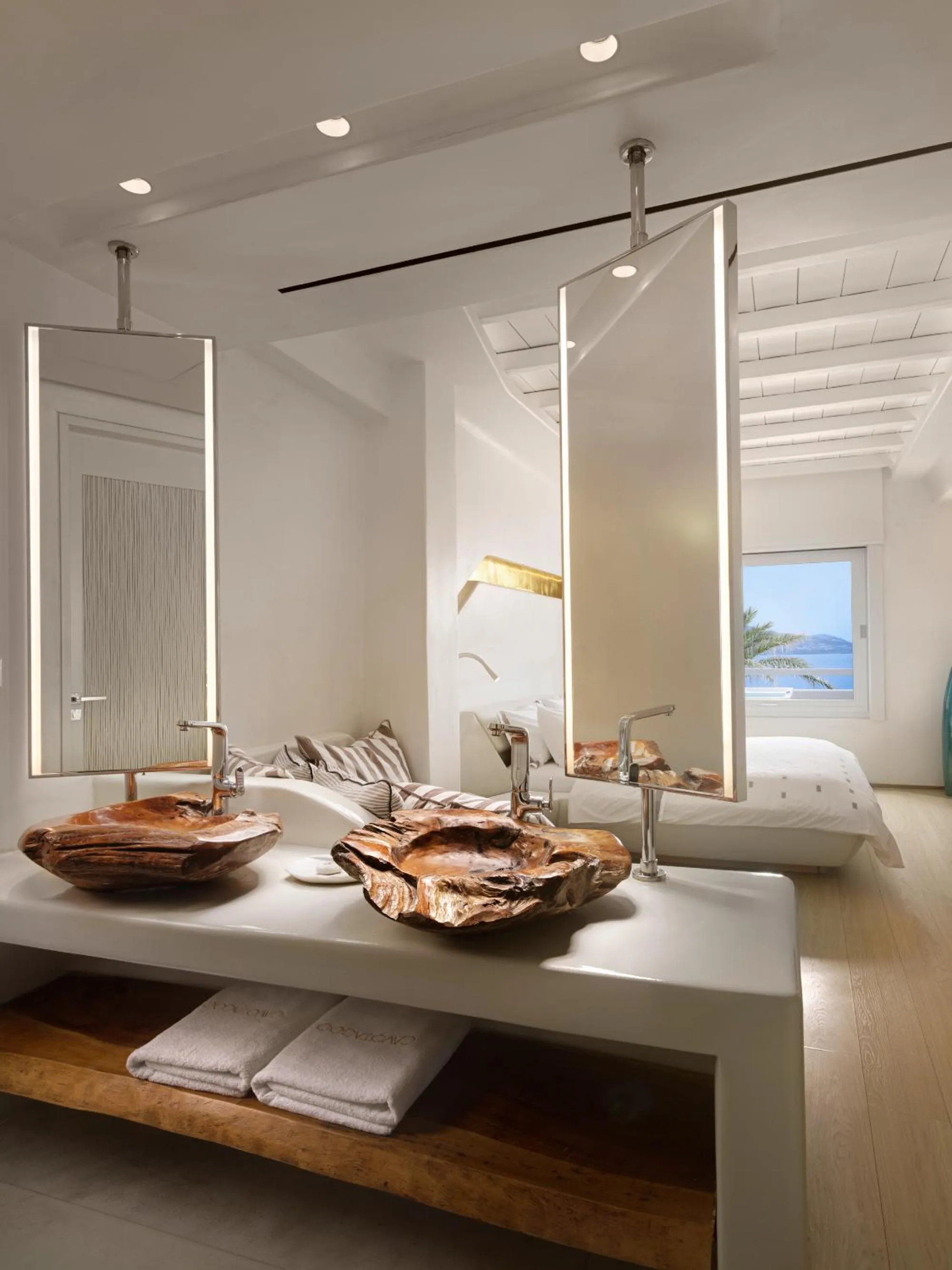 Junior Suite with Outdoor Hot Tub in Cavo Tagoo Mykonos