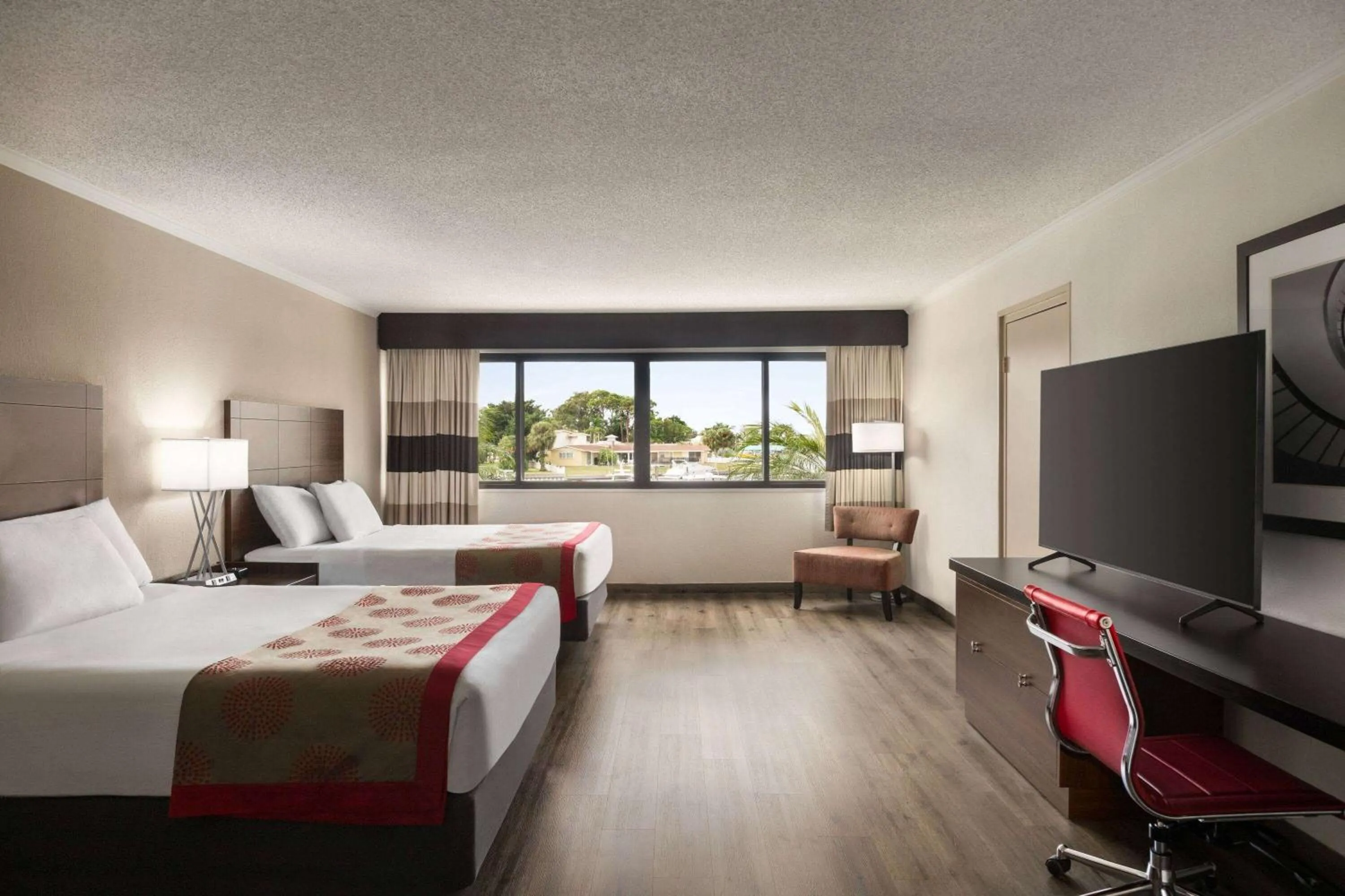 Queen Room with Two Queen Beds and Water View - Non-Smoking in Ramada by Wyndham Sarasota Waterfront