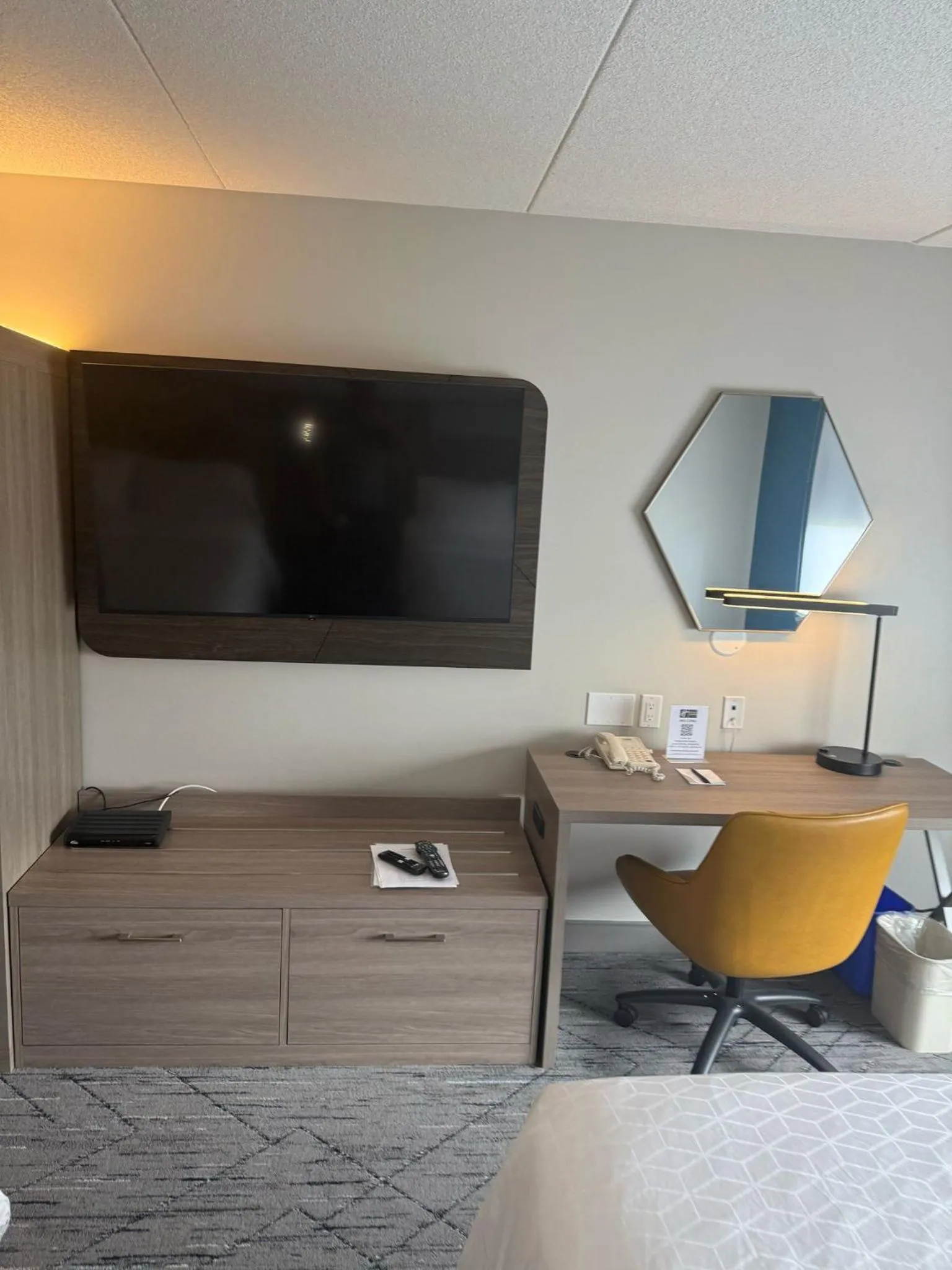 Standard King Room with Mobility Accessible Roll-In Shower in Holiday Inn Express Hotel & Suites Brockville by IHG