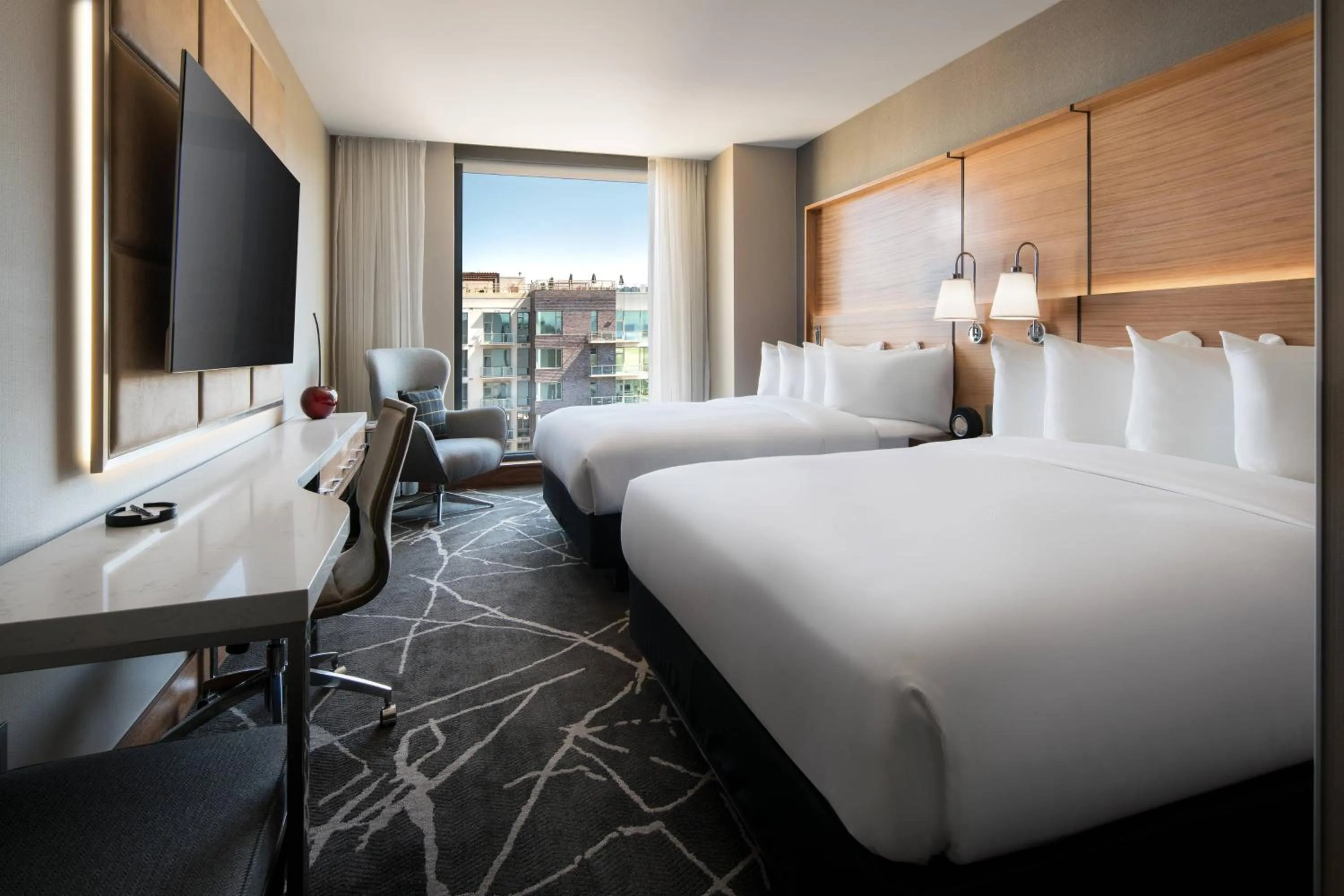 Guest room, 2 Queen, Corner room in The Jacquard, Autograph Collection