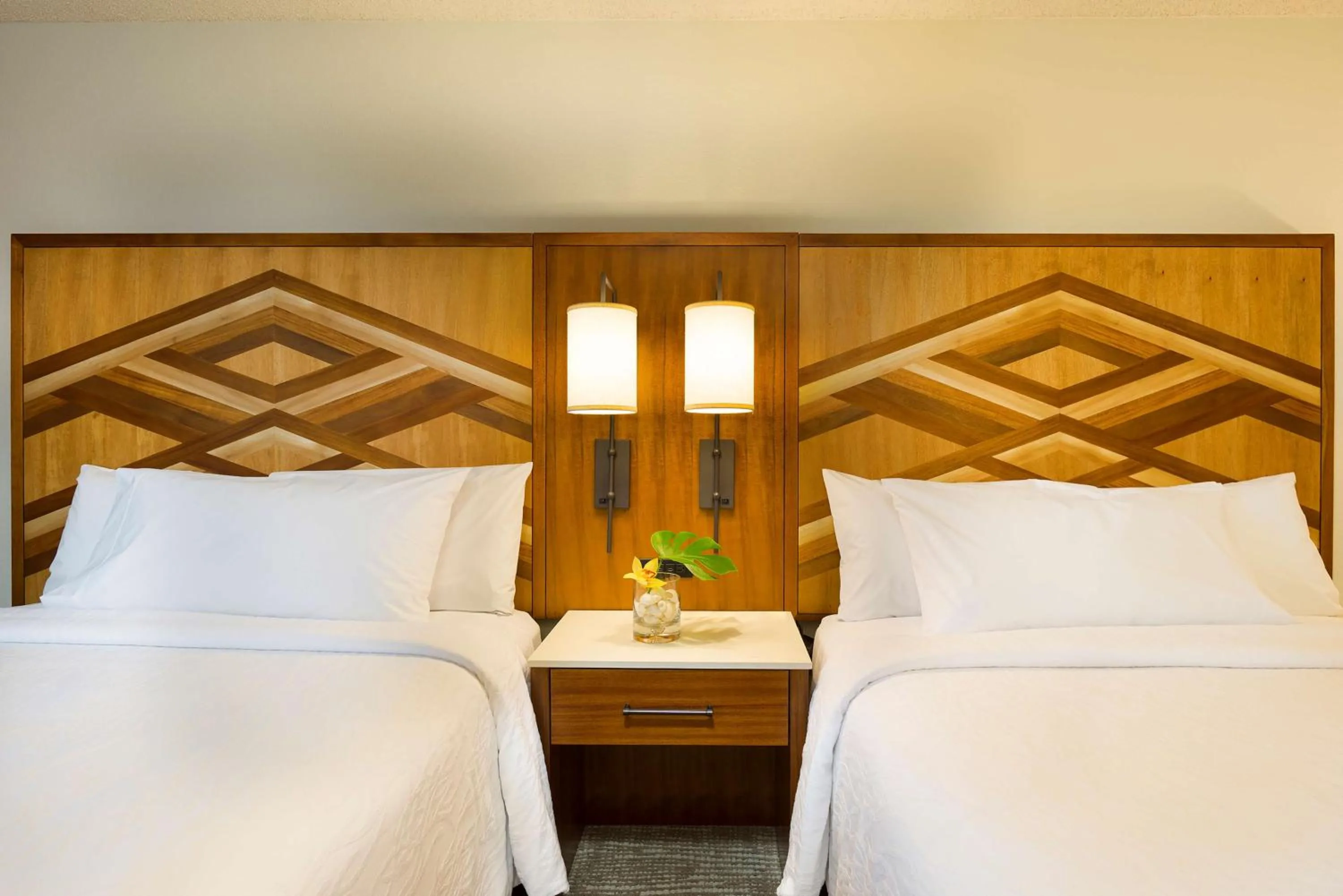 Queen Room with Two Queen Beds with Ocean View in Hilton Garden Inn Kauai Wailua Bay, HI