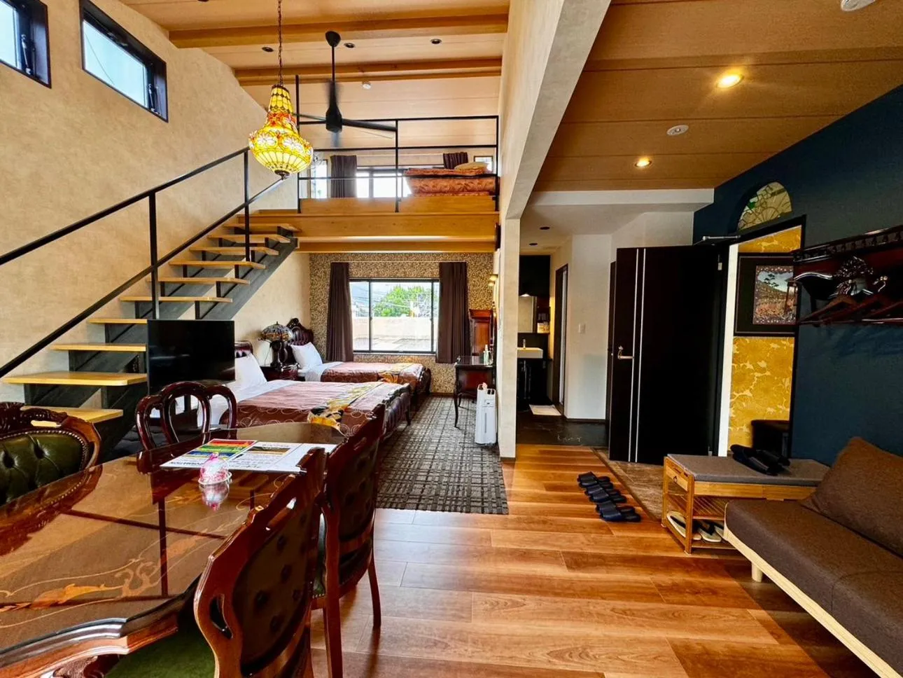 New Annex-201 Luxury Twin Room with Loft Non-Smoking(No Pets Allowed) in Yufuin Lamp no Yado