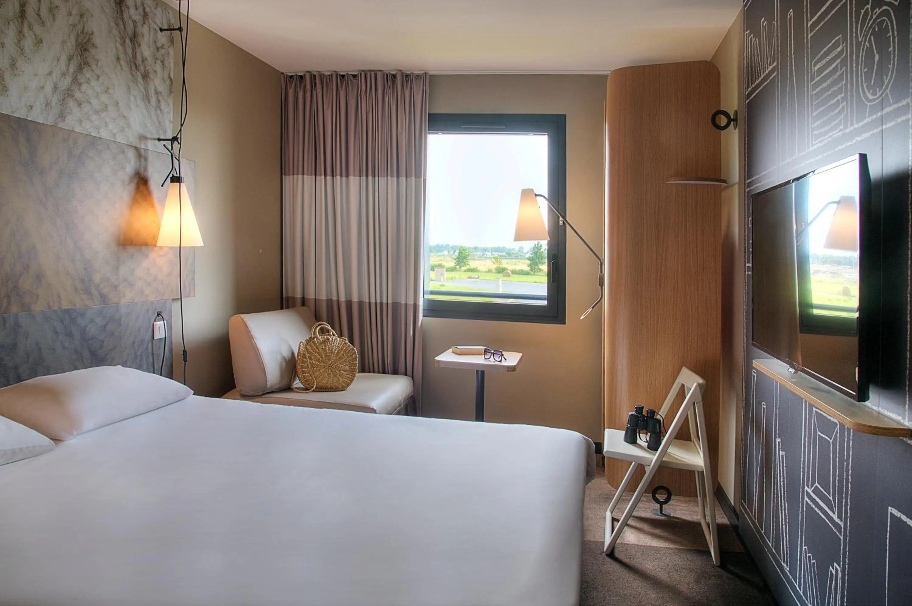 Family Room with One Double Bed and Sofa Bed in ibis Pontorson Baie Du Mont Saint Michel