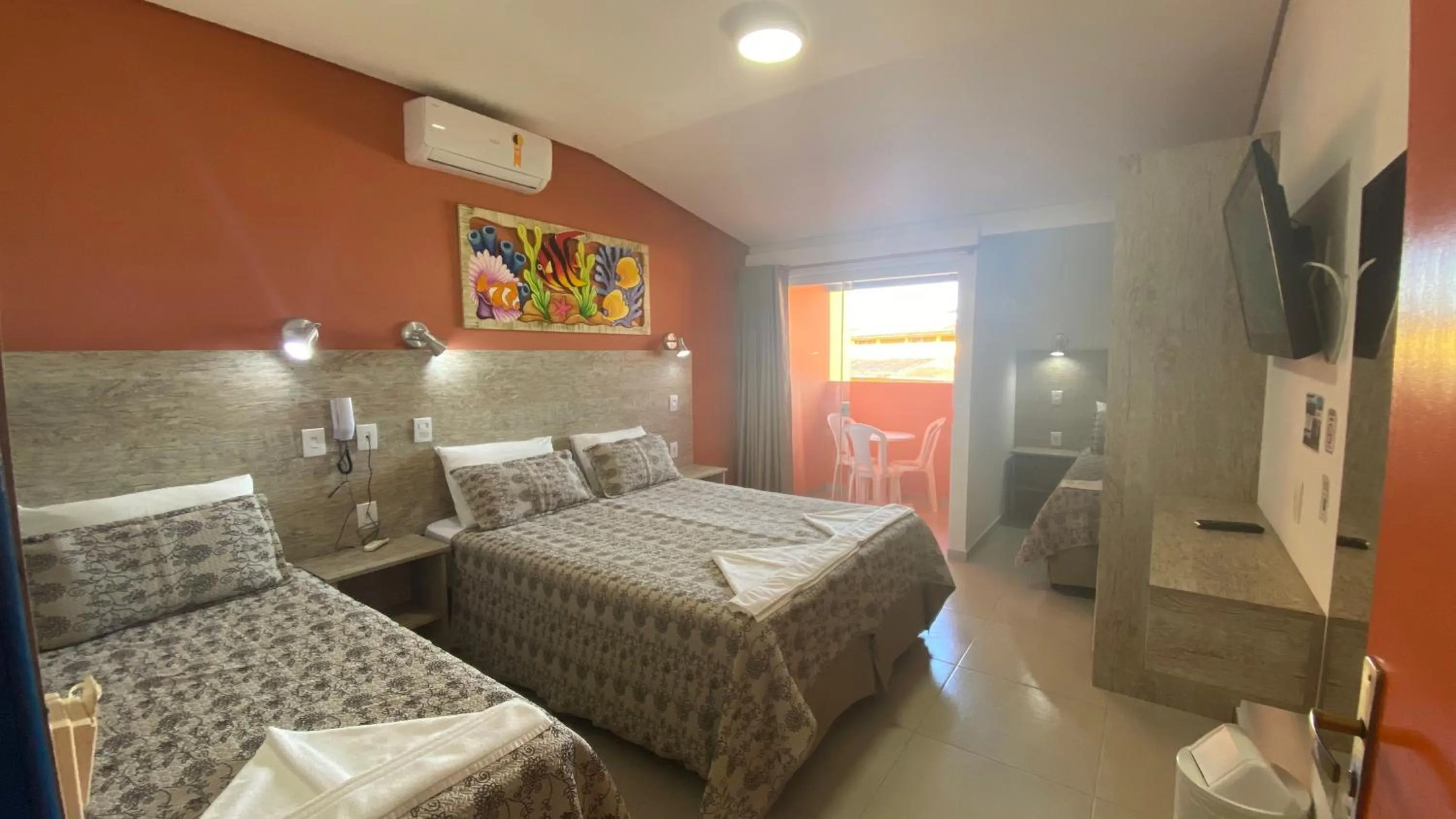 Quadruple Room with Partial Sea View in Kaliman Pousada