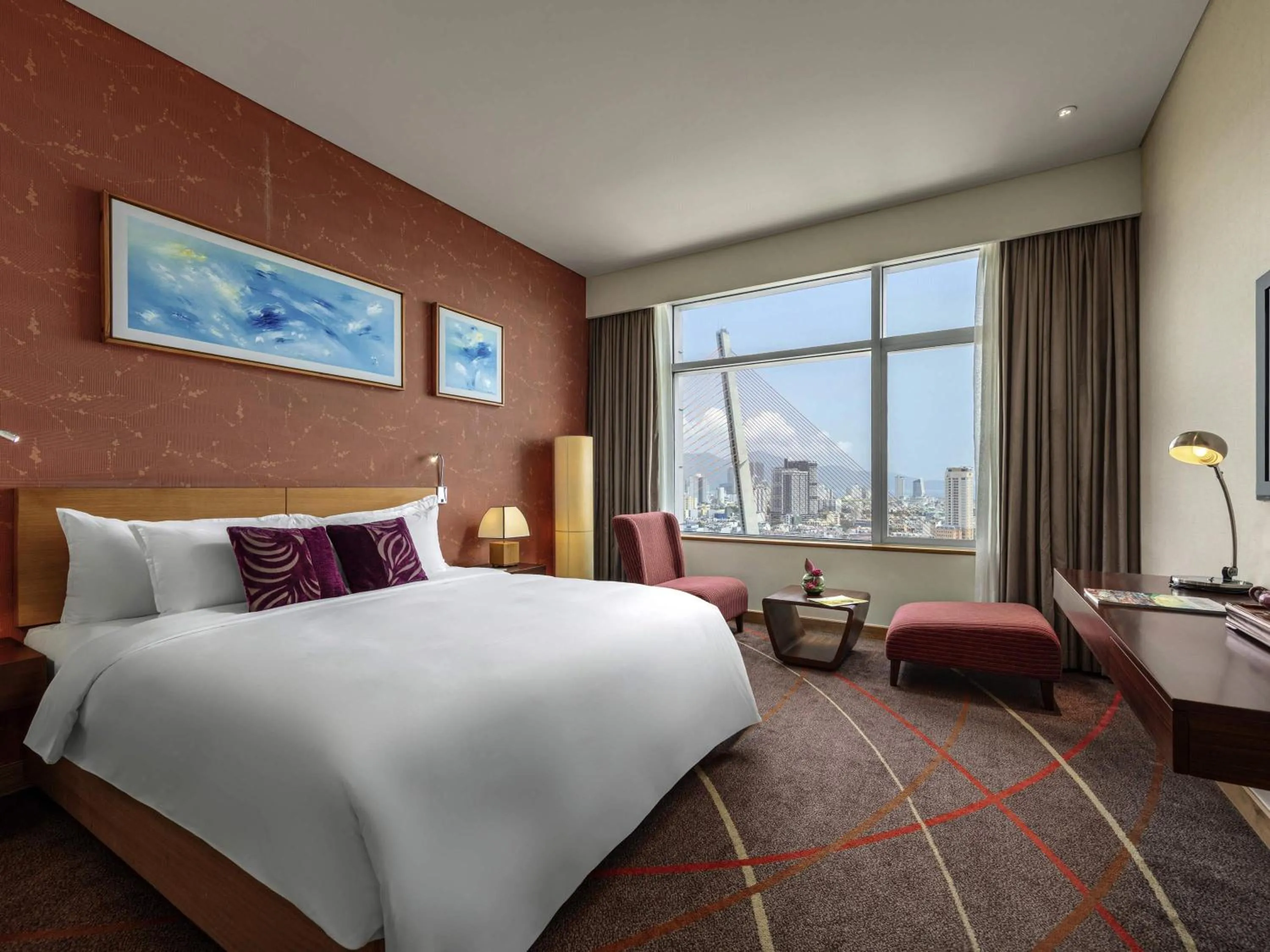 Deluxe Queen Room with River view - High Floor with Executive Lounge access in Grand Mercure Danang