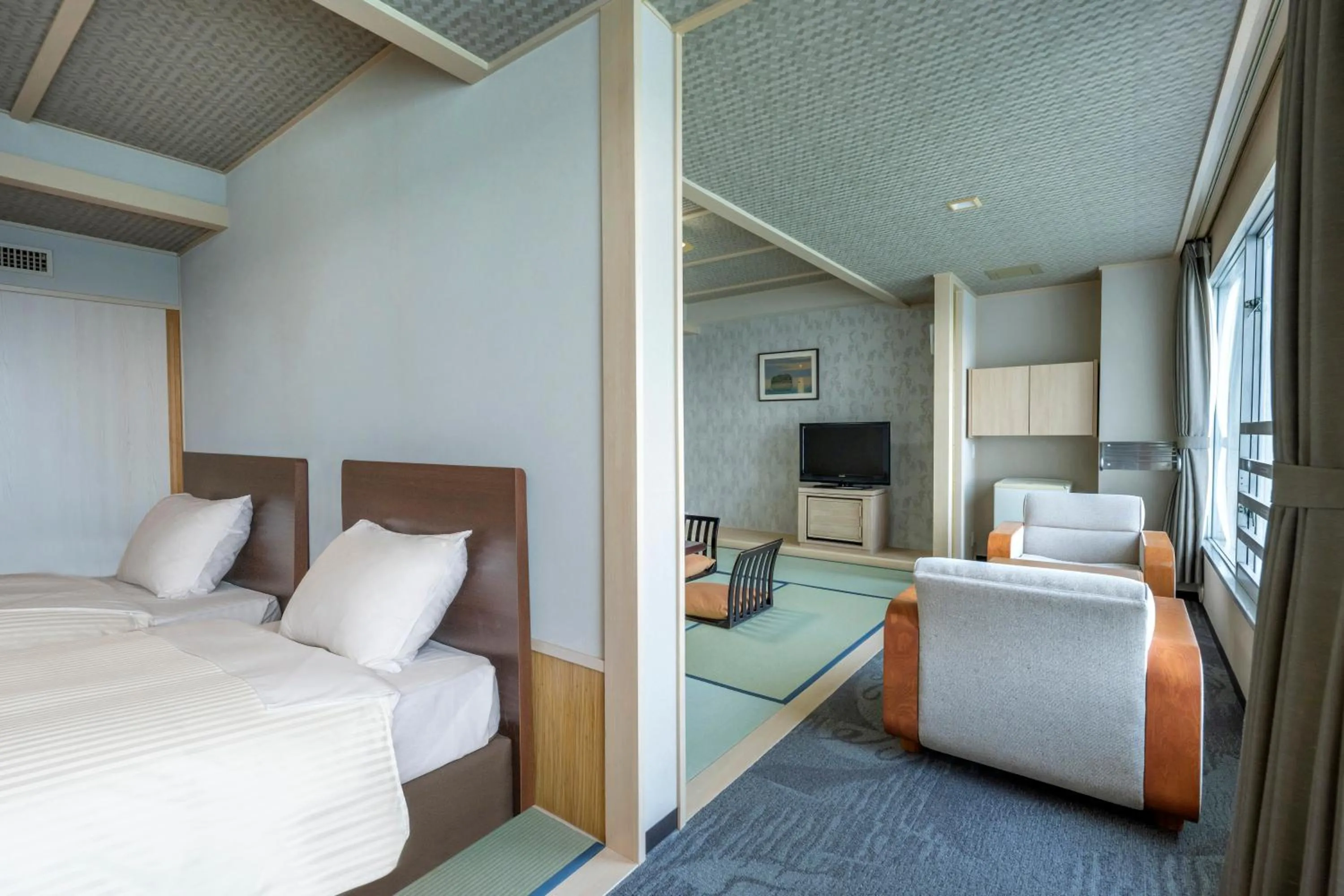 OCEAN Deluxe Japanese Western Room (10Tatami+TW) - single occupancy - Non-Smoking in Hotel New Akao