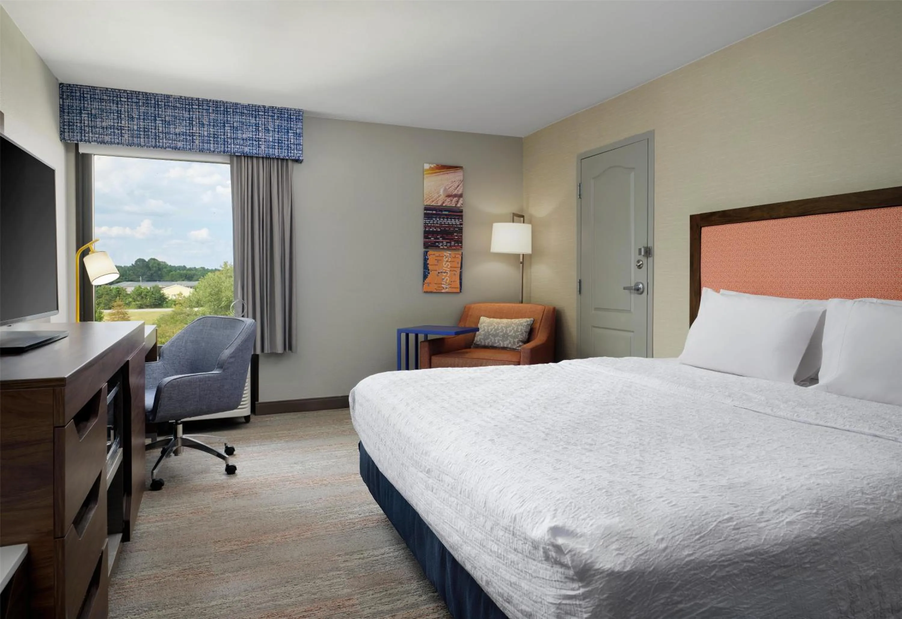 King Room with Accessible Tub - Mobility and Hearing Access/Non-Smoking in Hampton Inn Meridian