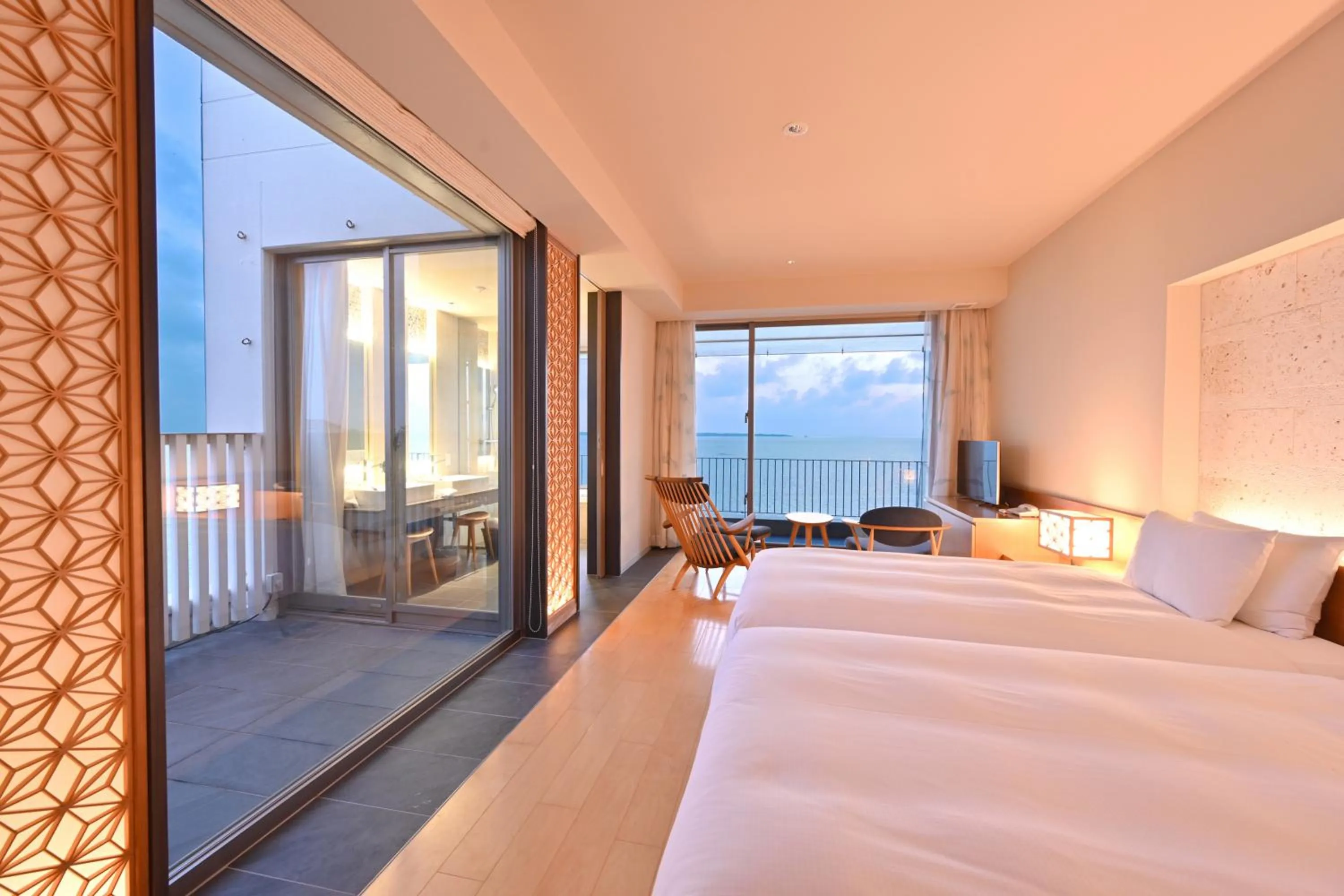 Premium Twin Room with Ocean View - Annex - Non-Smoking in Beach Hotel Sunshine Ishigakijima