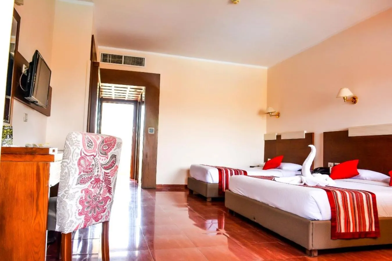 Superior Triple Room with Pool and Side Sea View in Golden Beach Resort