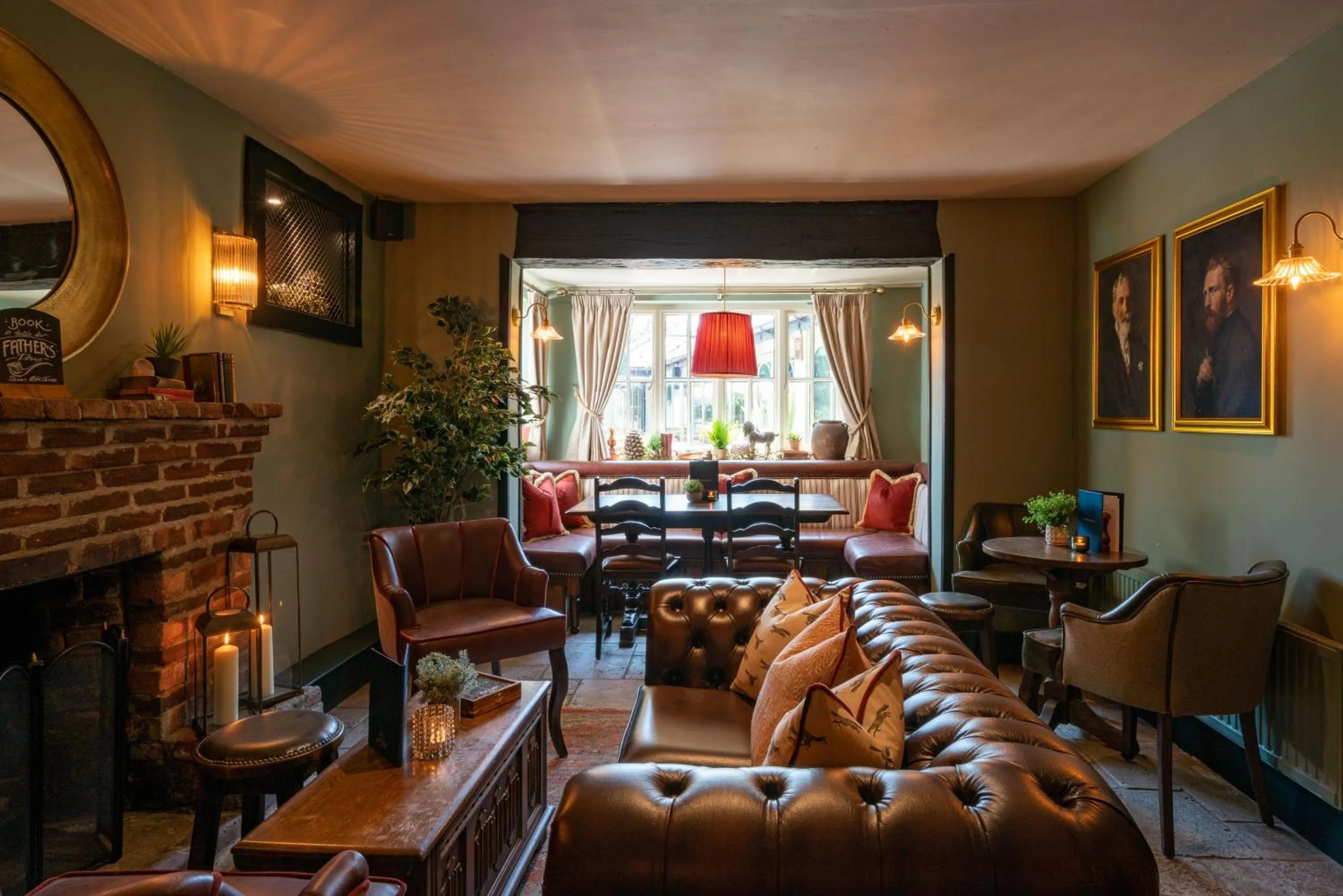 Seating area in High Corner Inn