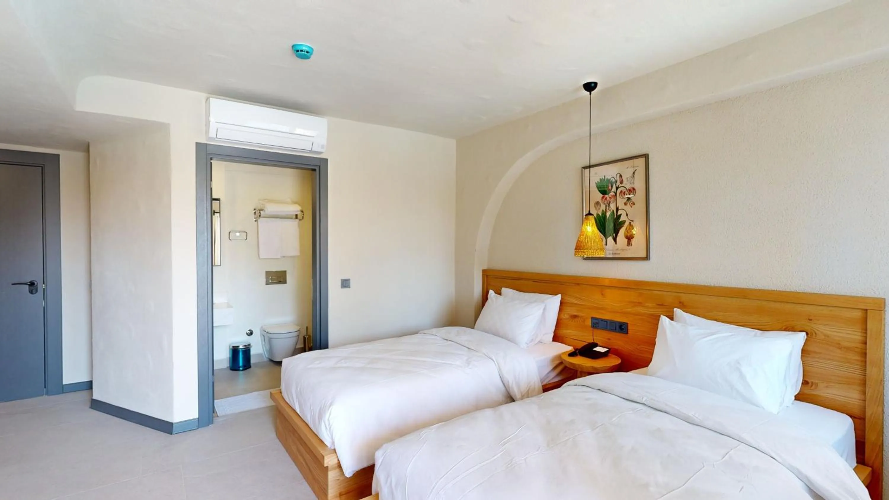 Twin Room with Pool View in Unsal Hotel