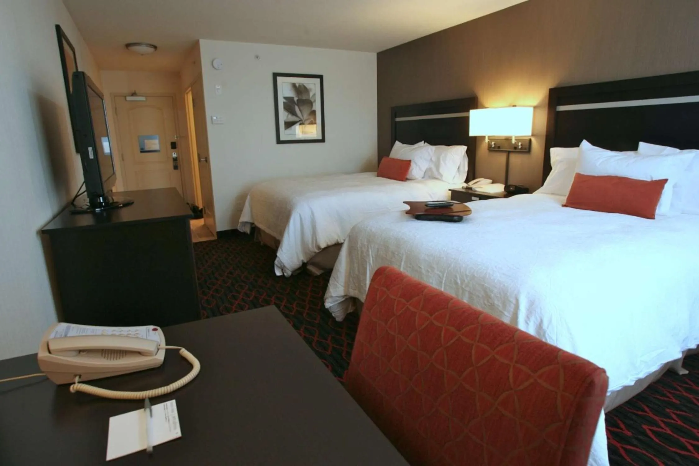 Room with Two Queen Beds - Non-Smoking in Hampton Inn by Hilton Fort Saskatchewan