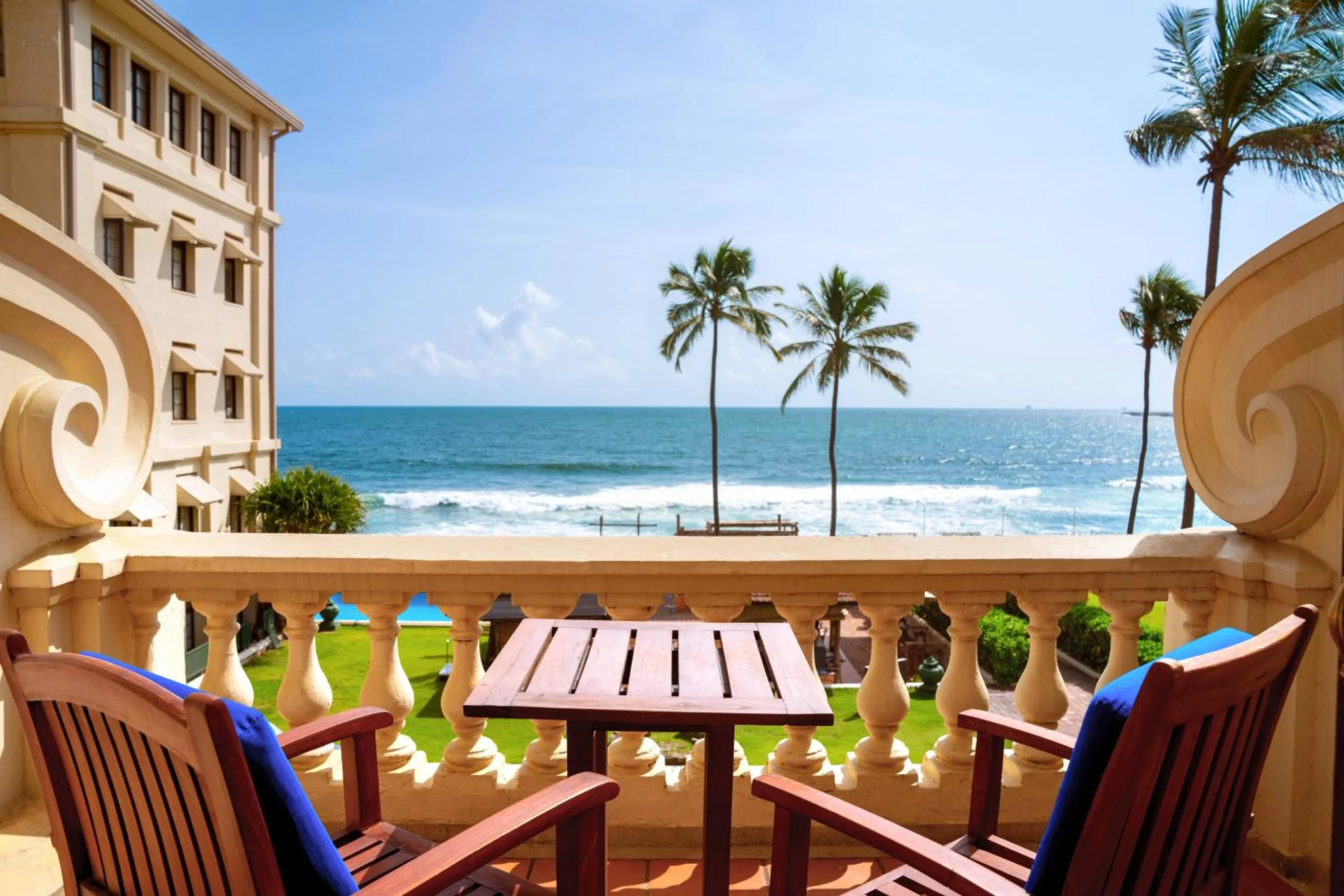 Junior Suite Sea View Balcony with Free Cocktails daily from 4:30 PM to 6:30 Pm and with 15% discounts on Firebeach, King of the Mambo and 1864 Restaurant - single occupancy in Galle Face Hotel