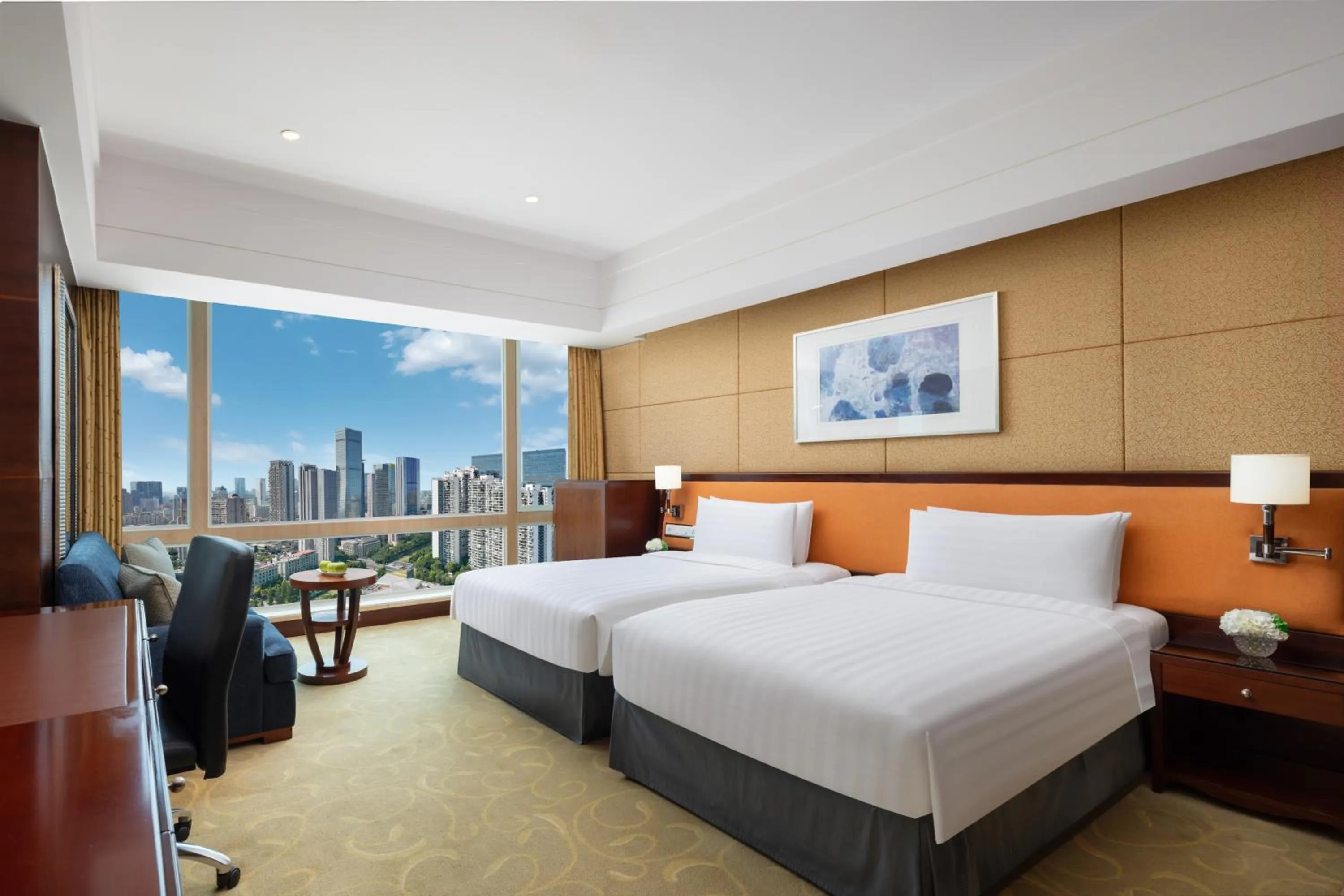 Horizon Twin Room with River View in Shangri-La Chengdu