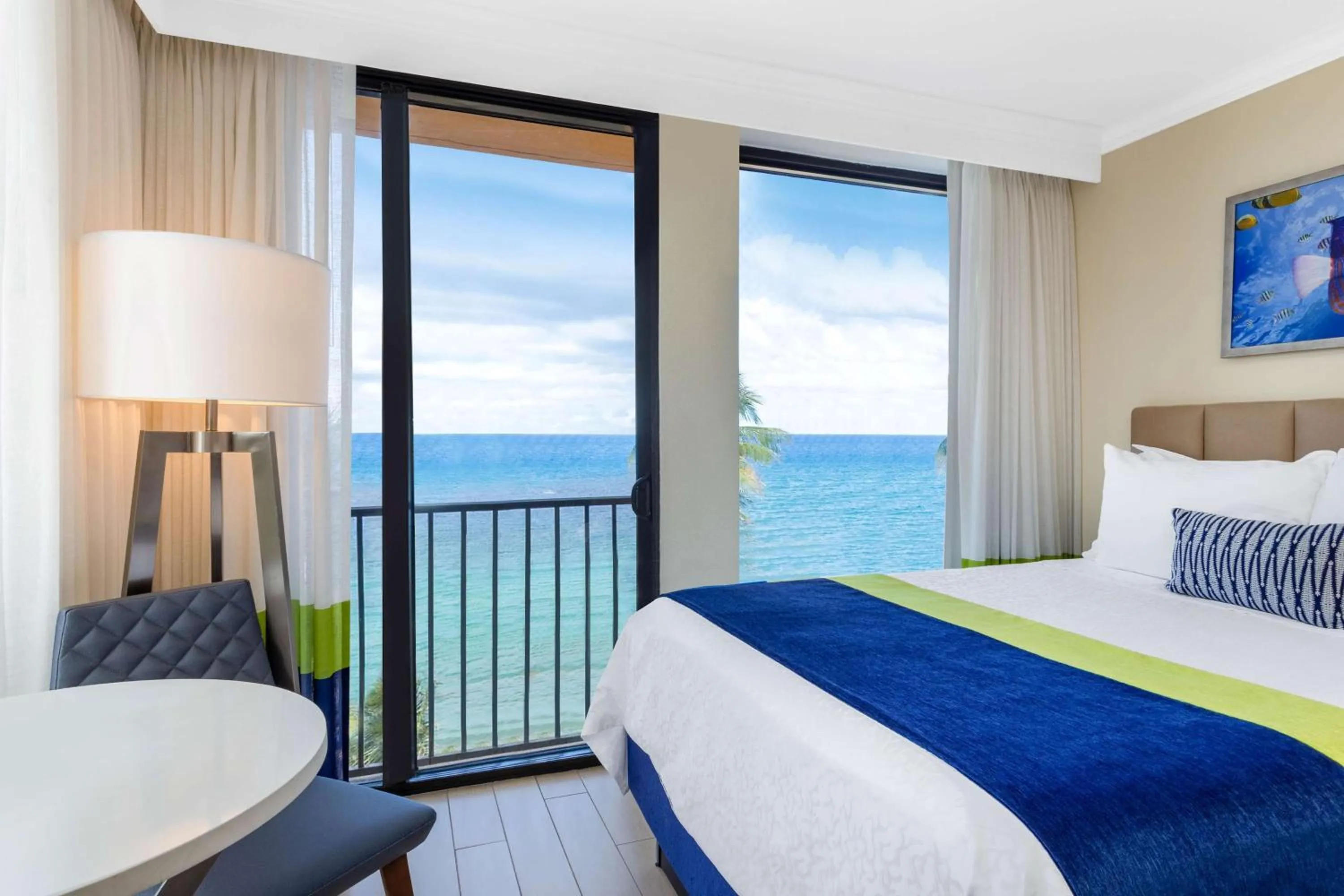 King Room with Ocean View - Mobility Access/Non-Smoking in Wyndham Deerfield Beach Resort