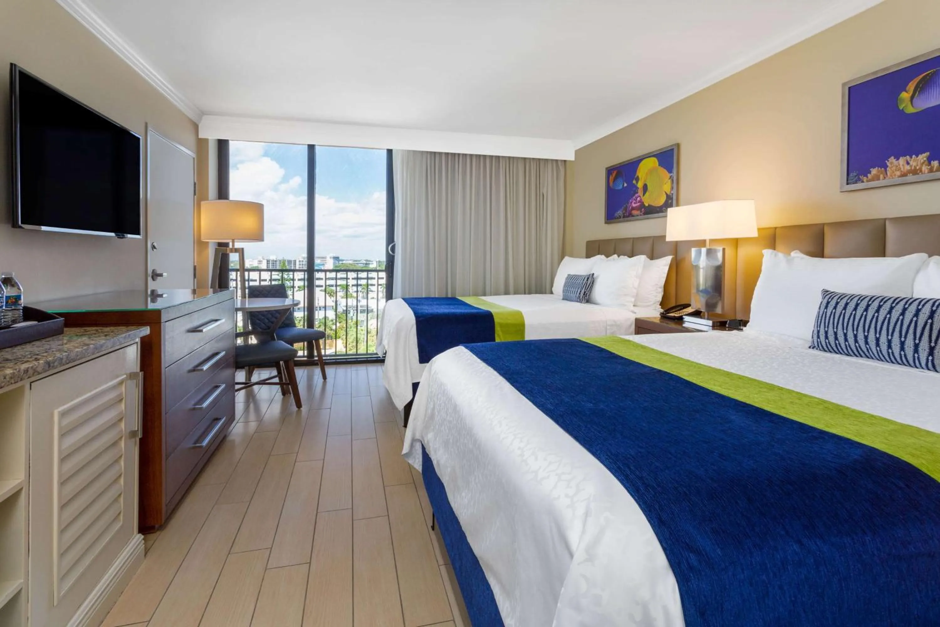 Queen Room with Two Queen Beds and City View - Mobility/Hearing Accessible - Non-Smoking in Wyndham Deerfield Beach Resort
