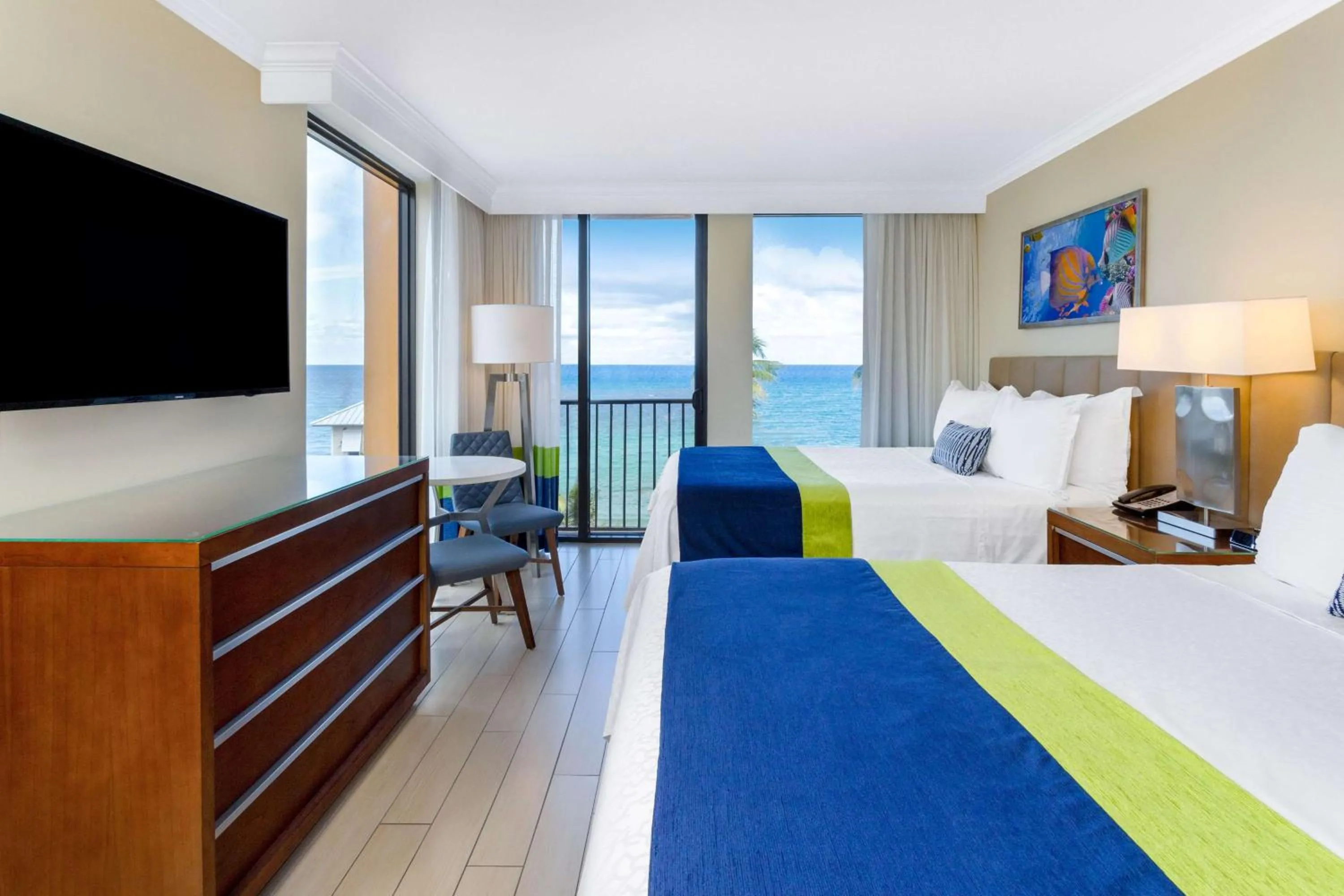 Queen Room with Two Queen Beds and Oceanfront View - Non-Smoking in Wyndham Deerfield Beach Resort