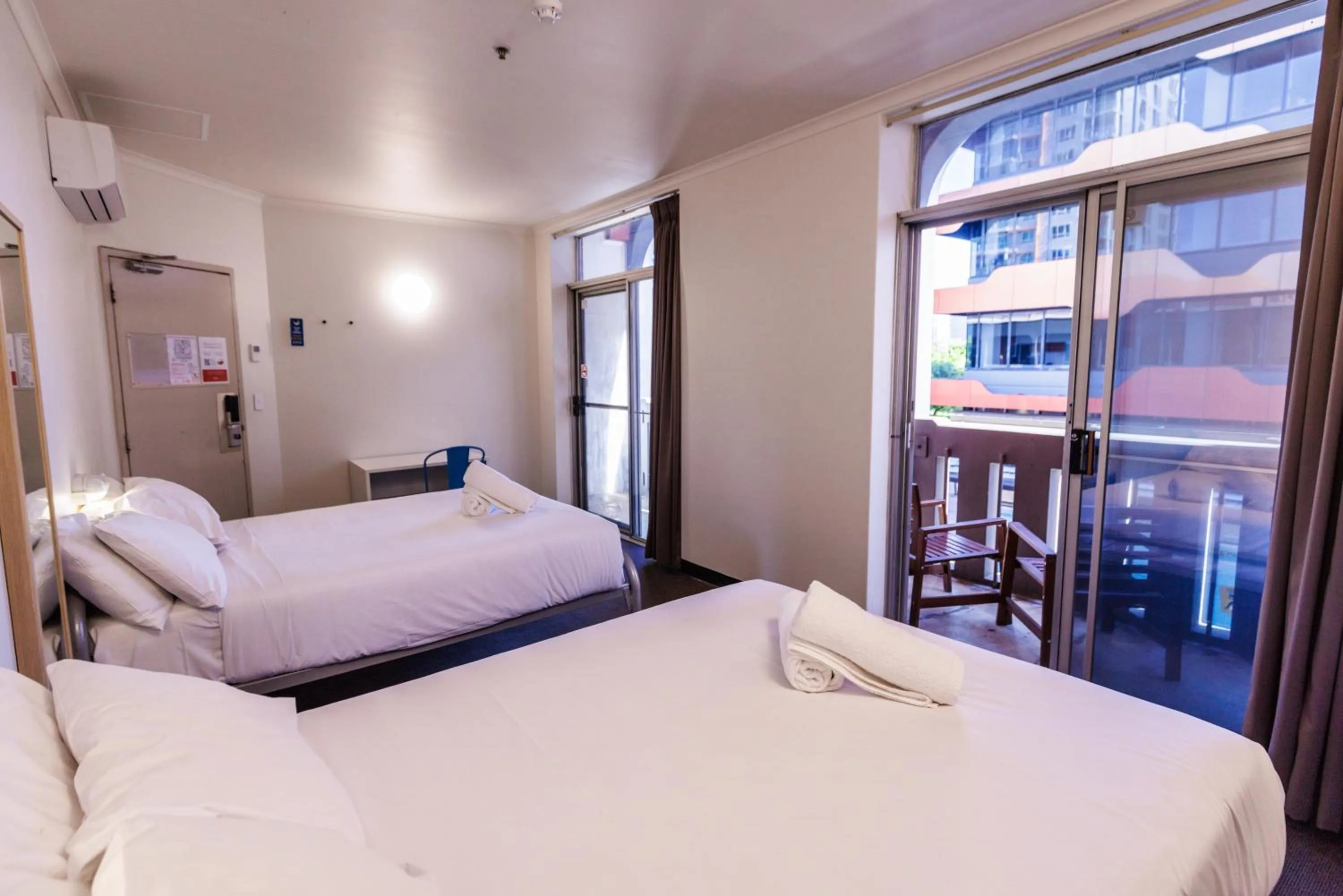 Double Plus One Balcony with Shared Bathroom in YHA Adelaide Central