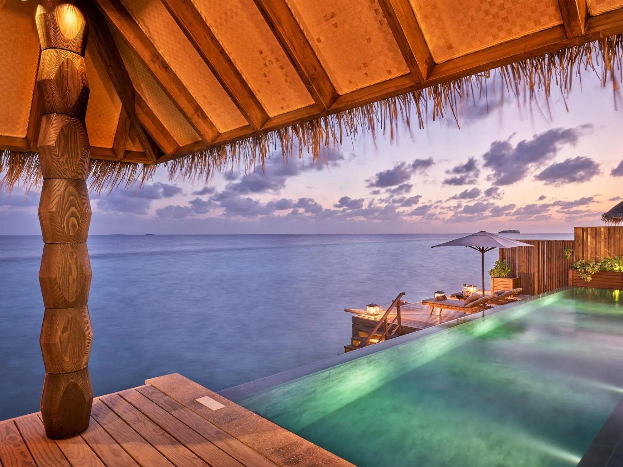 Luxury Sunset Water Villa with Pool in JOALI Maldives