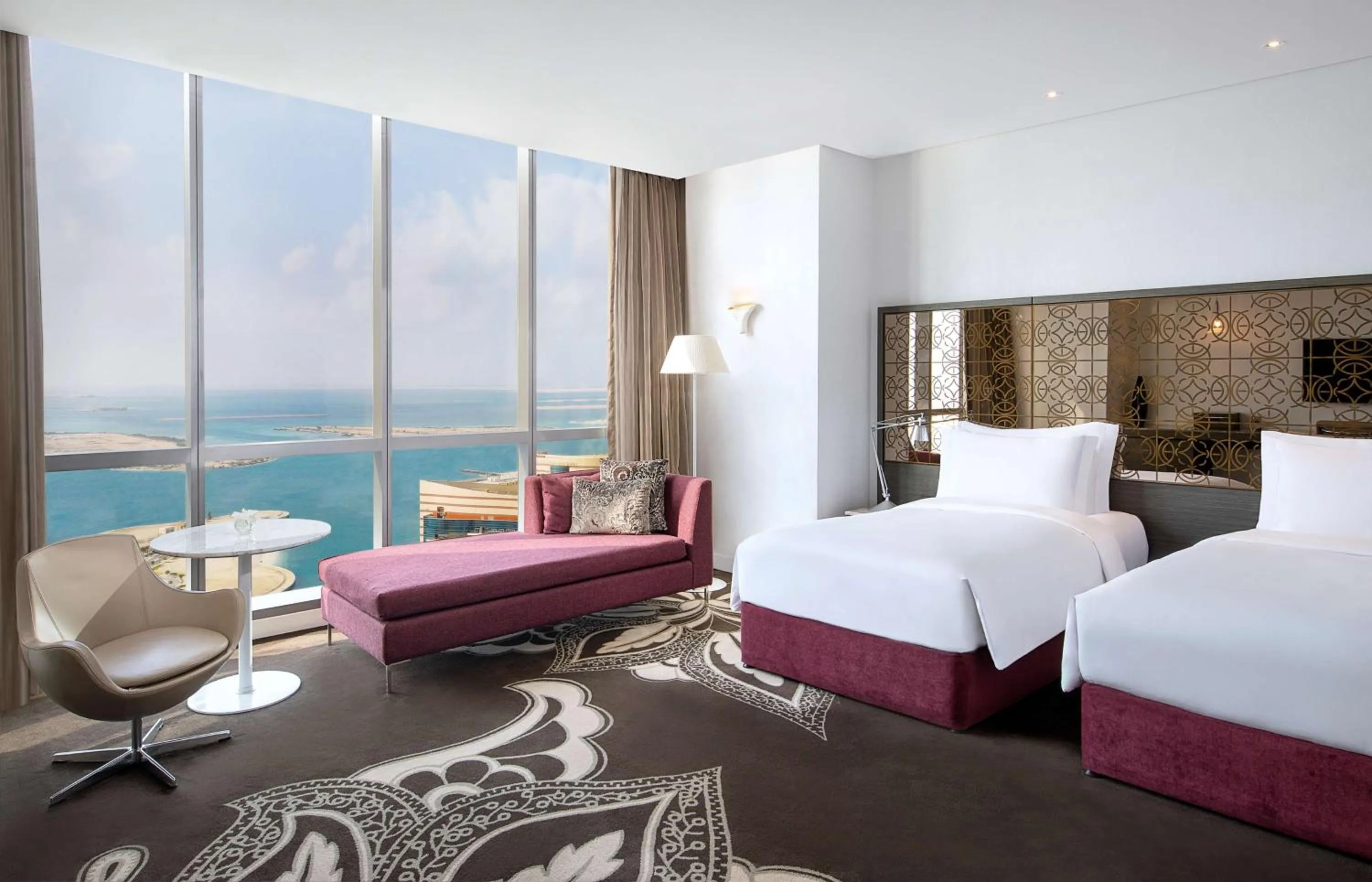 Grand Premier Twin Room with Sea View in Conrad Abu Dhabi Etihad Towers