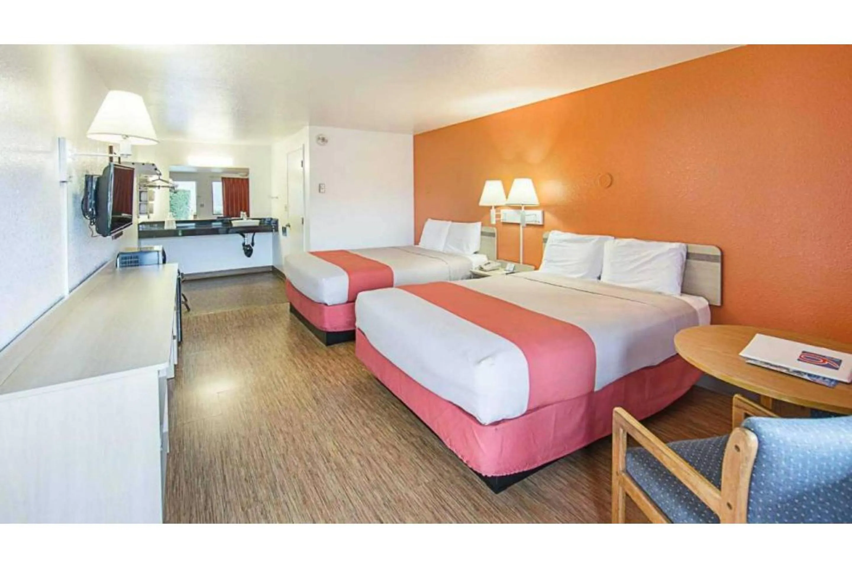 Queen Room with Two Queen Beds - single occupancy - Disability Access - Non-Smoking in Motel 6 Gold Beach