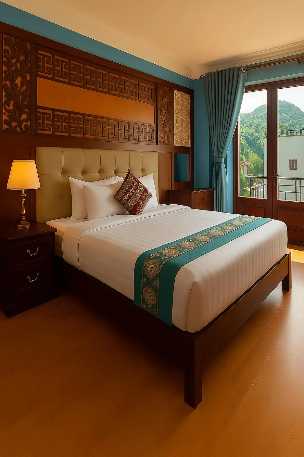 Quadruple Room with Mountain View in Sapa Elegance Hotel
