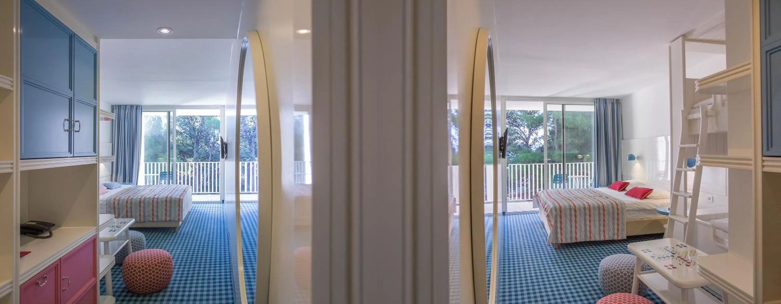 Connected Family Room with Balcony and Courtyard View in Amadria Park Kids Hotel Andrija