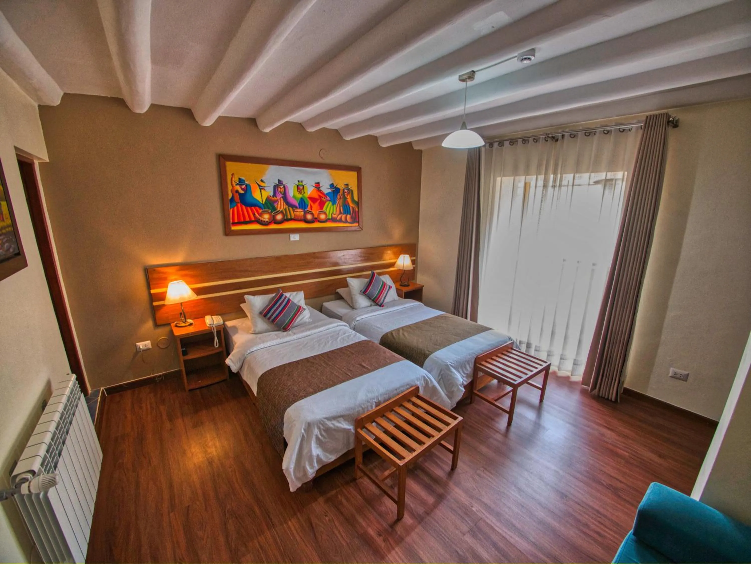 Deluxe Twin Room with Balcony and View in Sol Ollantay Boutique Hotel
