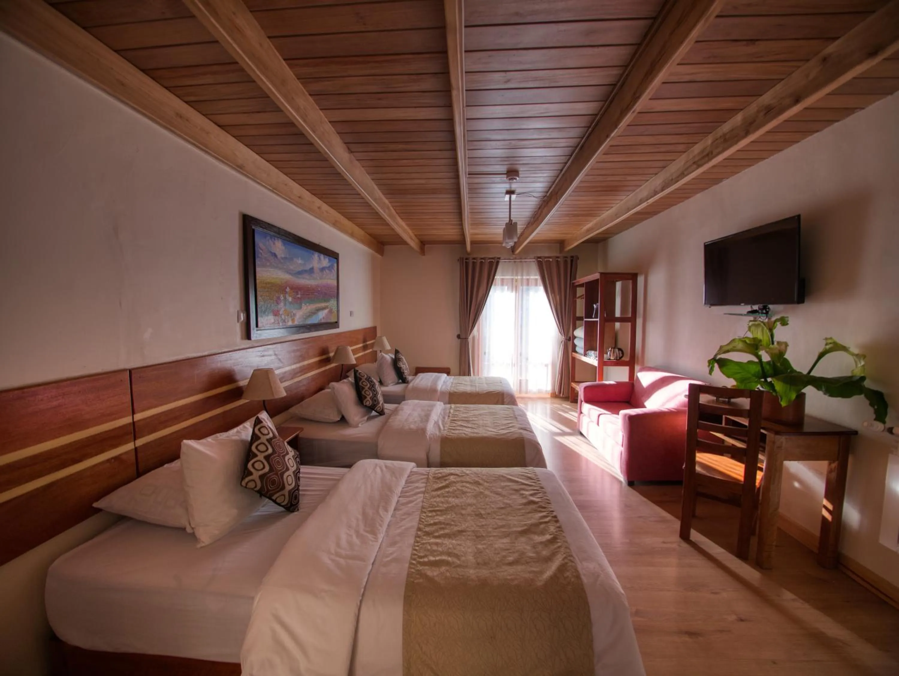 Triple Deluxe Room with Balcony and View in Sol Ollantay Boutique Hotel