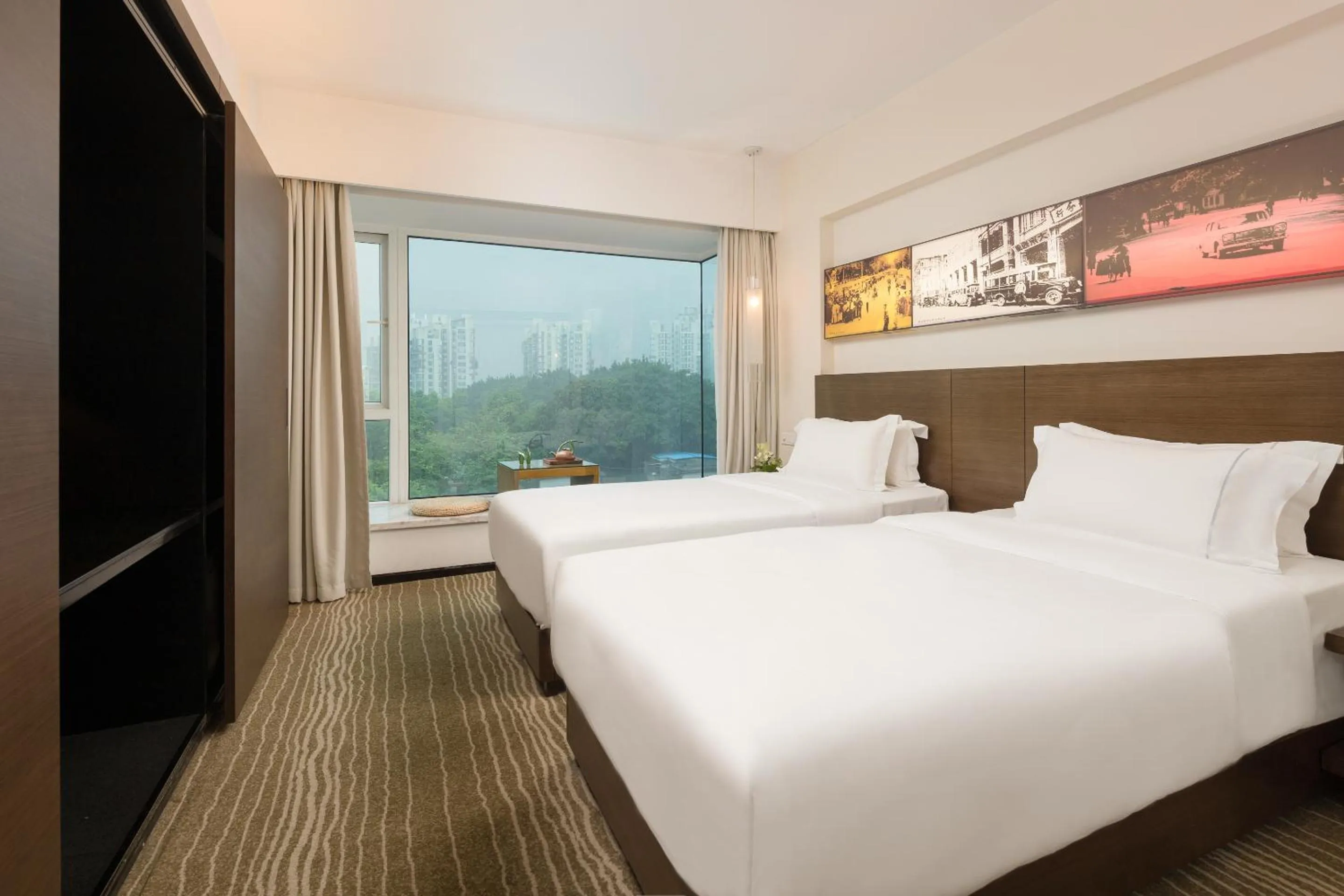 Deluxe Twin Room in 广州友和酒店Yuwa Hotel-Free Shuttle Bus to Canton Fair Complex DuringCanton Fair Period