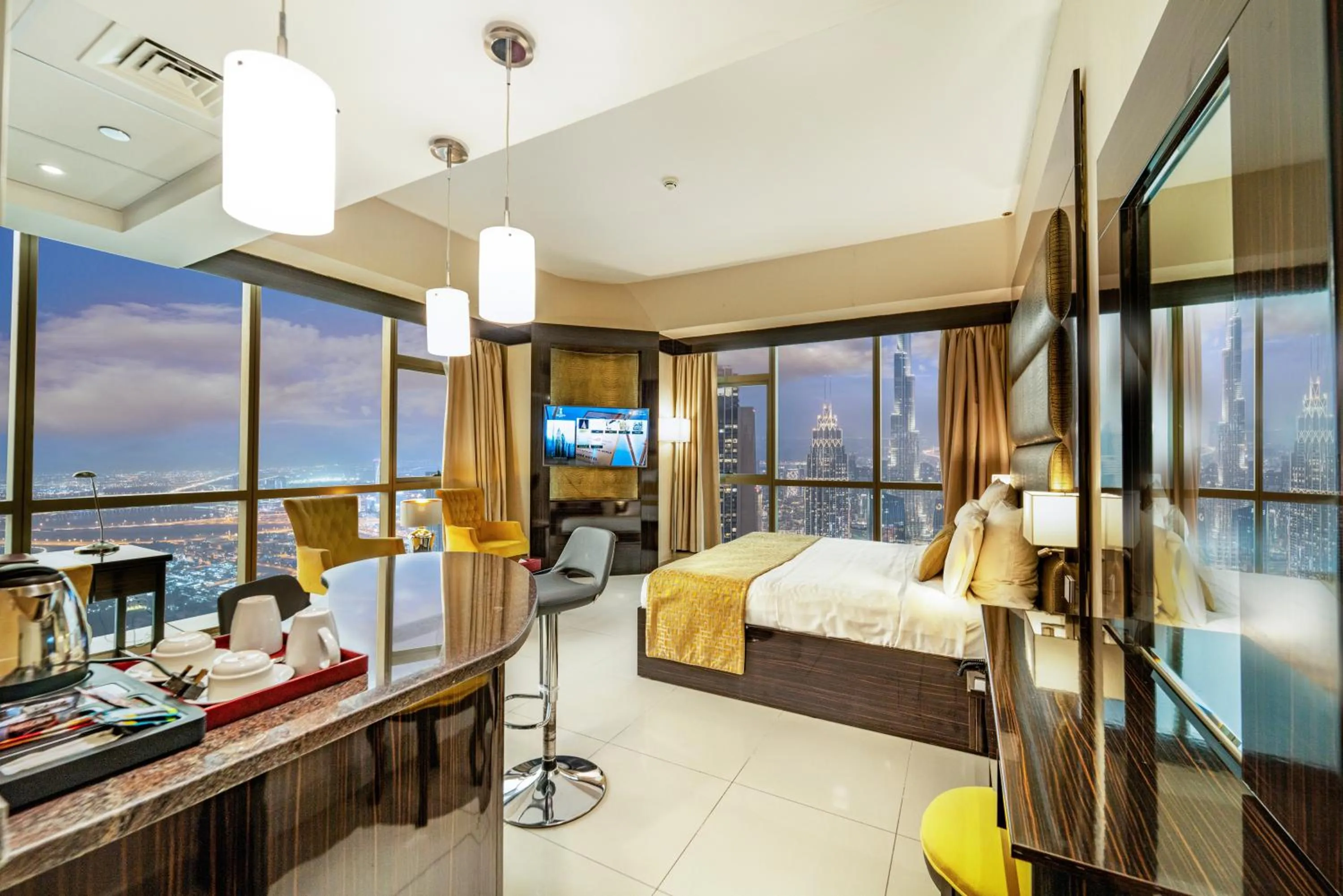 Superior Room with Burj Khalifa view in Gevora Hotel