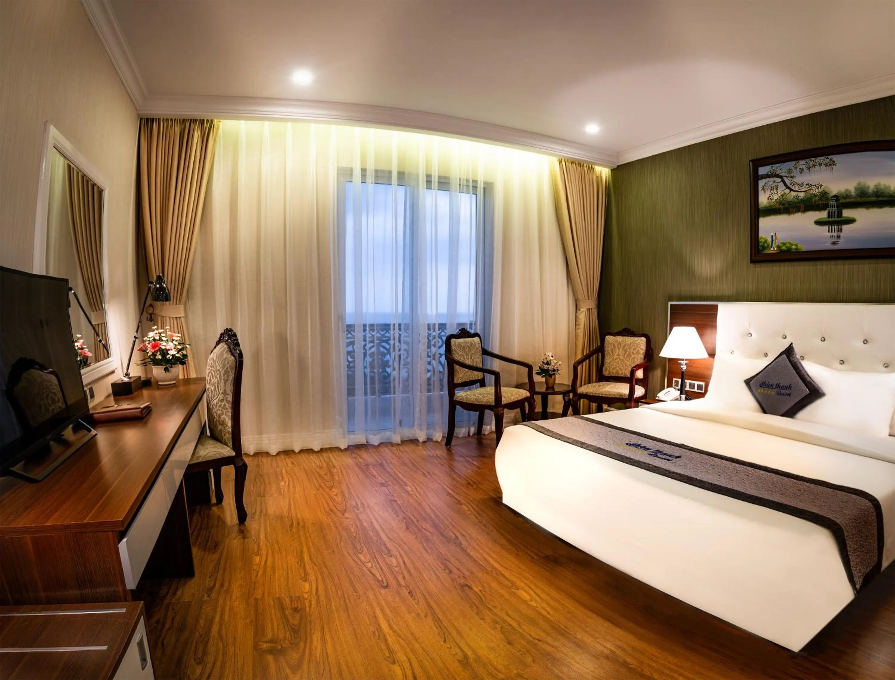 Deluxe Double Room with Sea View in Thien Thanh Resort