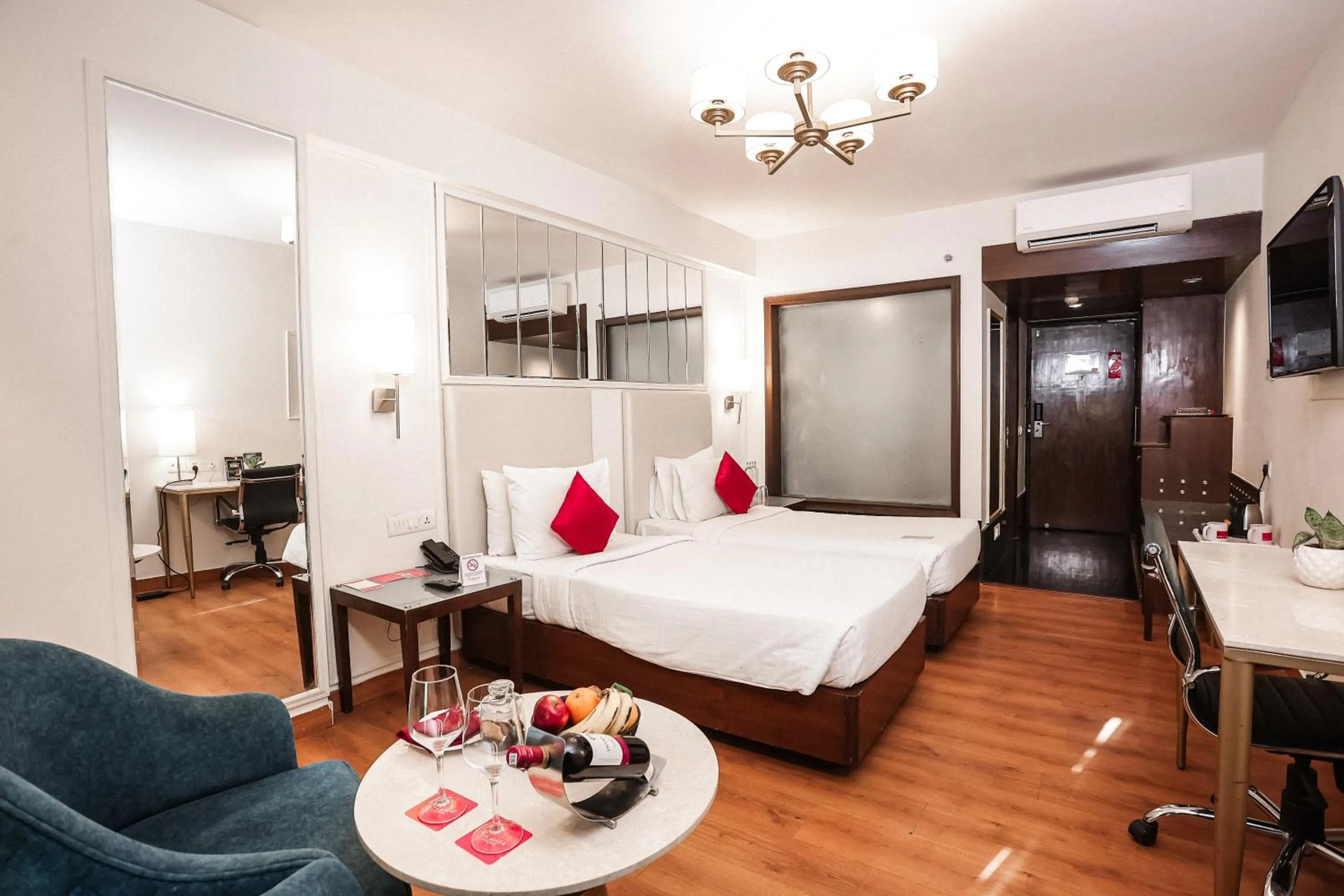 Premium Twin Room with Aravalli View- Early check in and late checkout (subject to availability) in Ramada by Wyndham Jaipur North