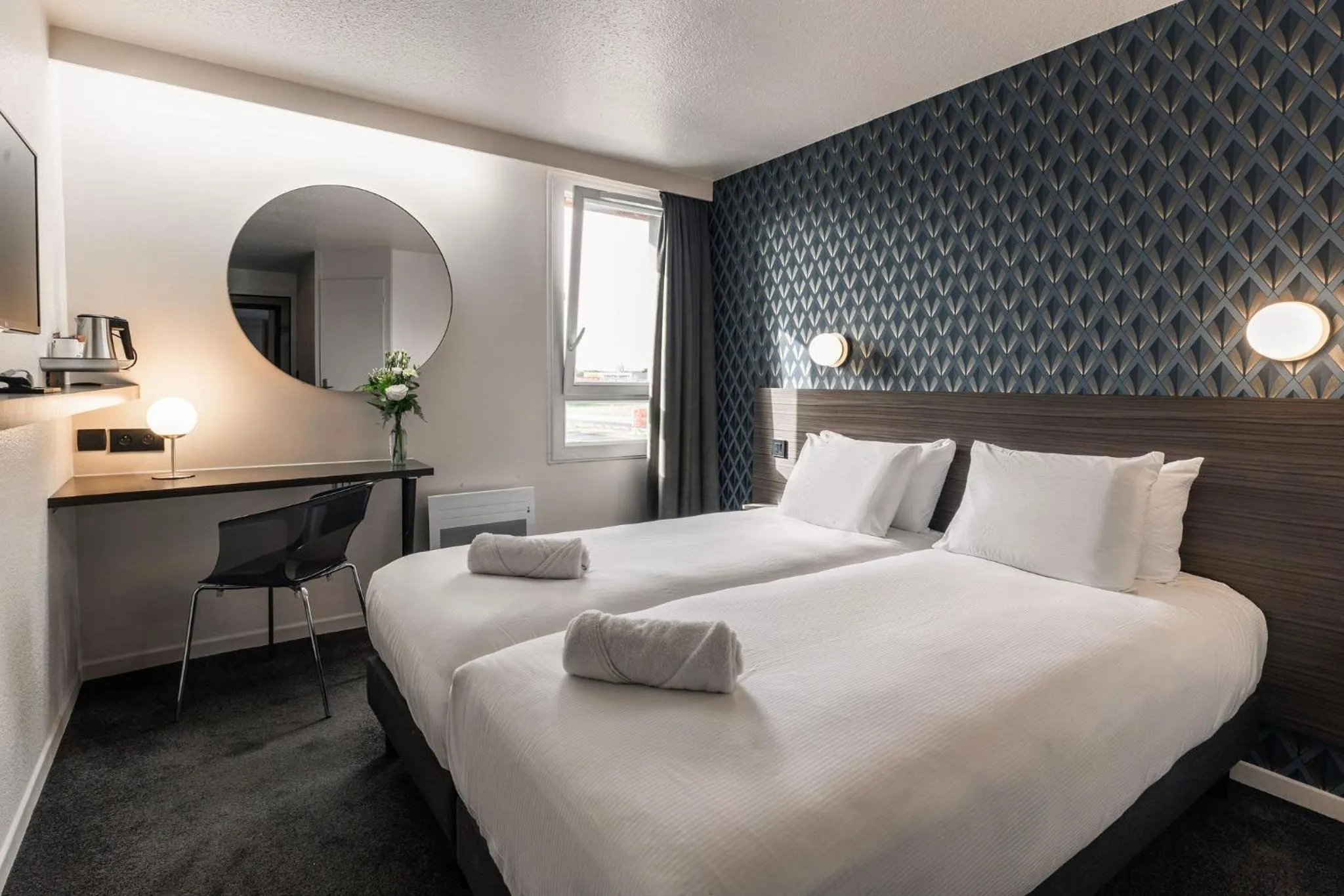 Standard Twin Room in Kyriad Saint Brieuc - Tregueux